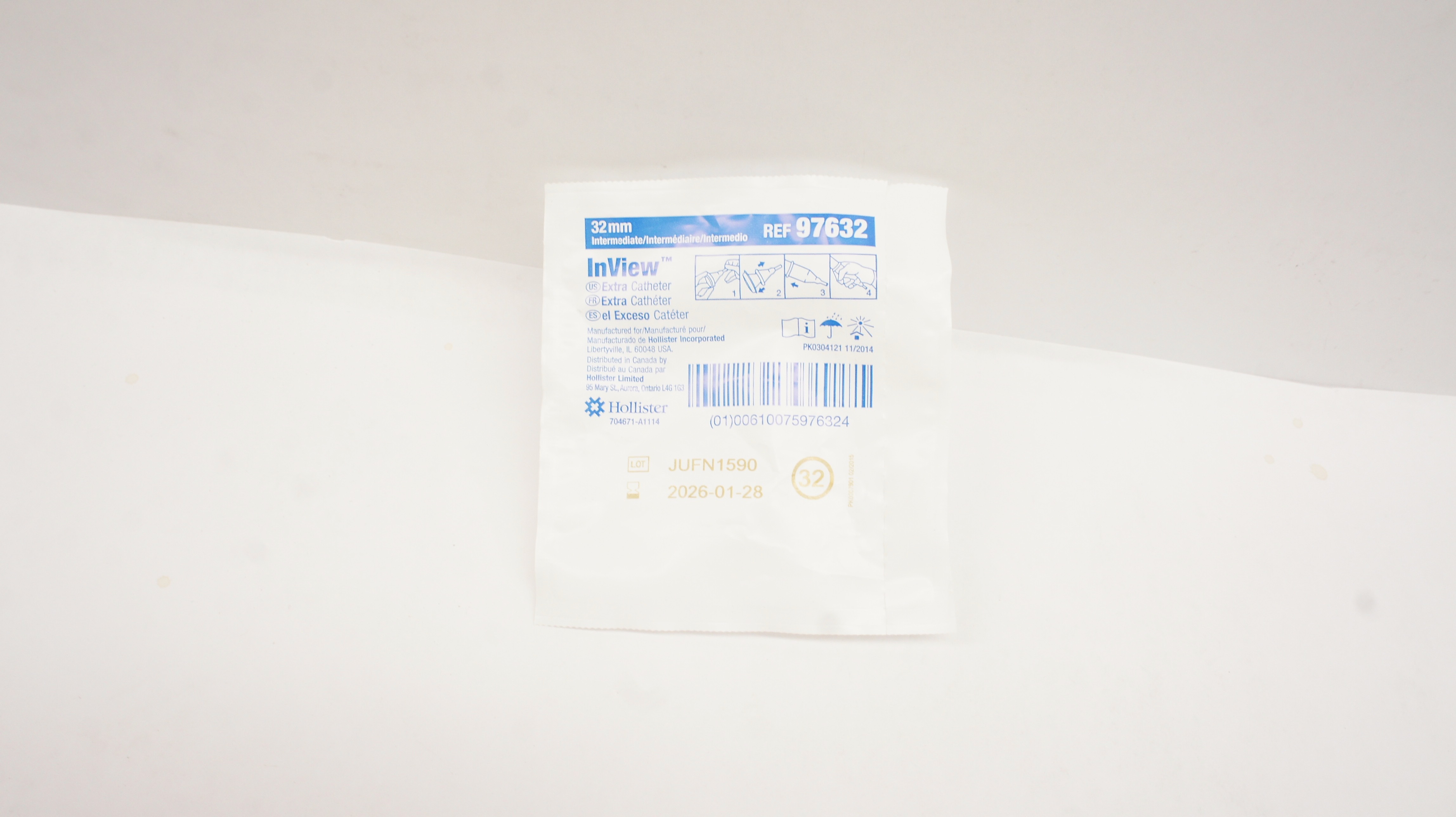 Hollister 97632 InView Extra Silicone Self-Adhesive Cath. 32mm
