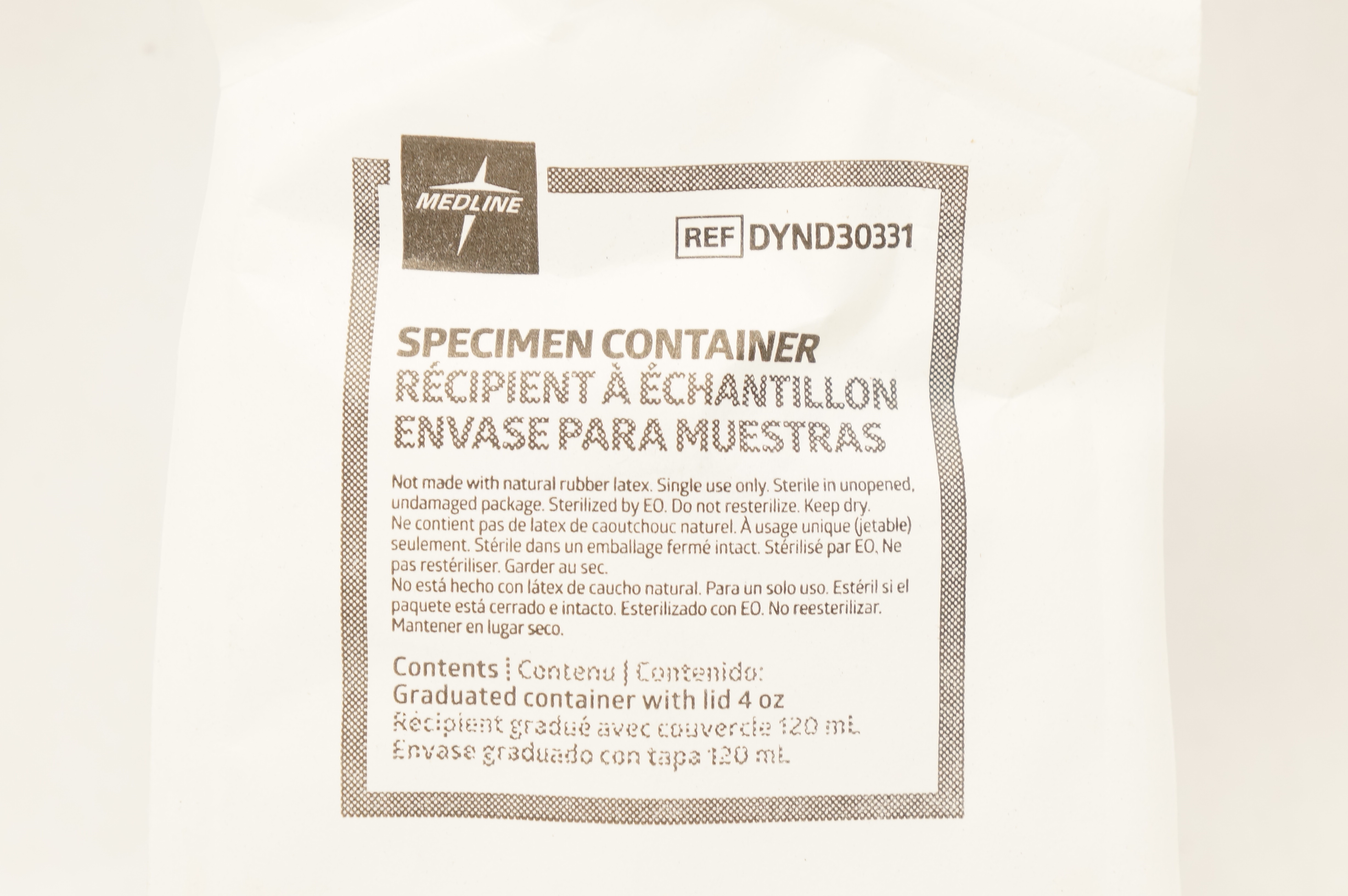 Medline DYND30331 Specimen Container 4oz.