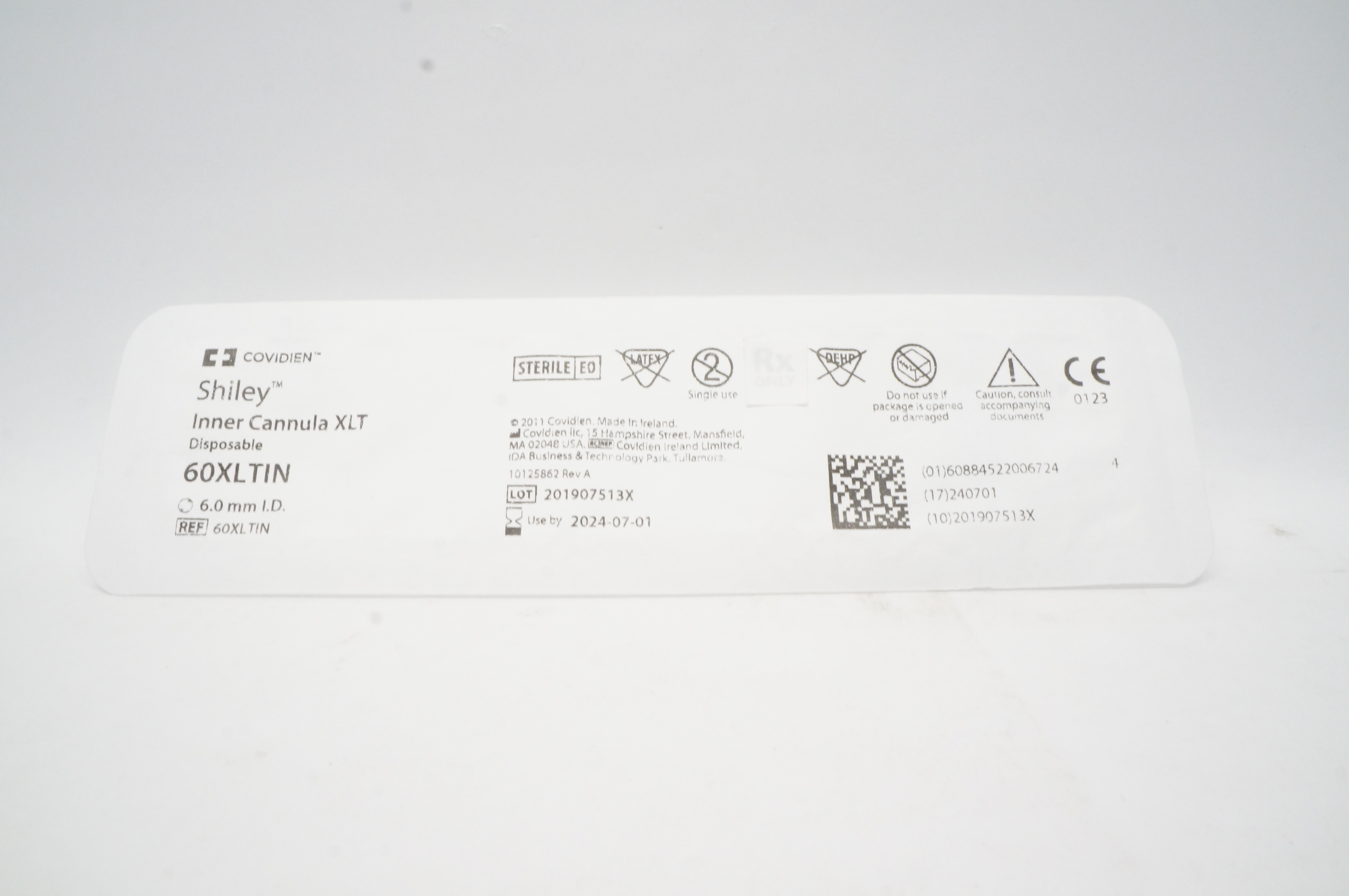 Covidien 60XLTIN Shiley Inner Cannula XLT, 6.0mm ID