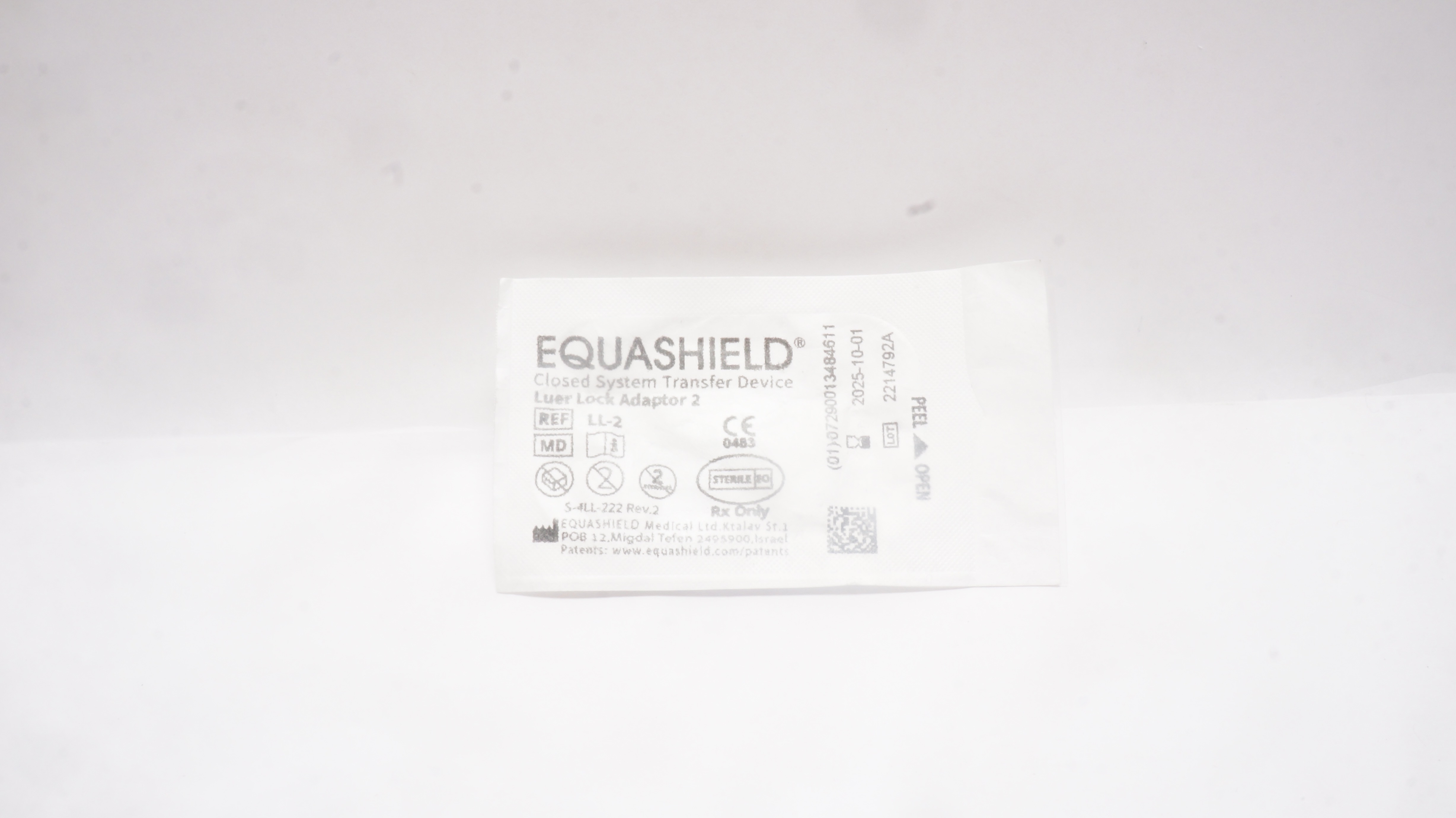 Equashield LL2 Closed System Transfer Device Luer Lock Adaptor 2
