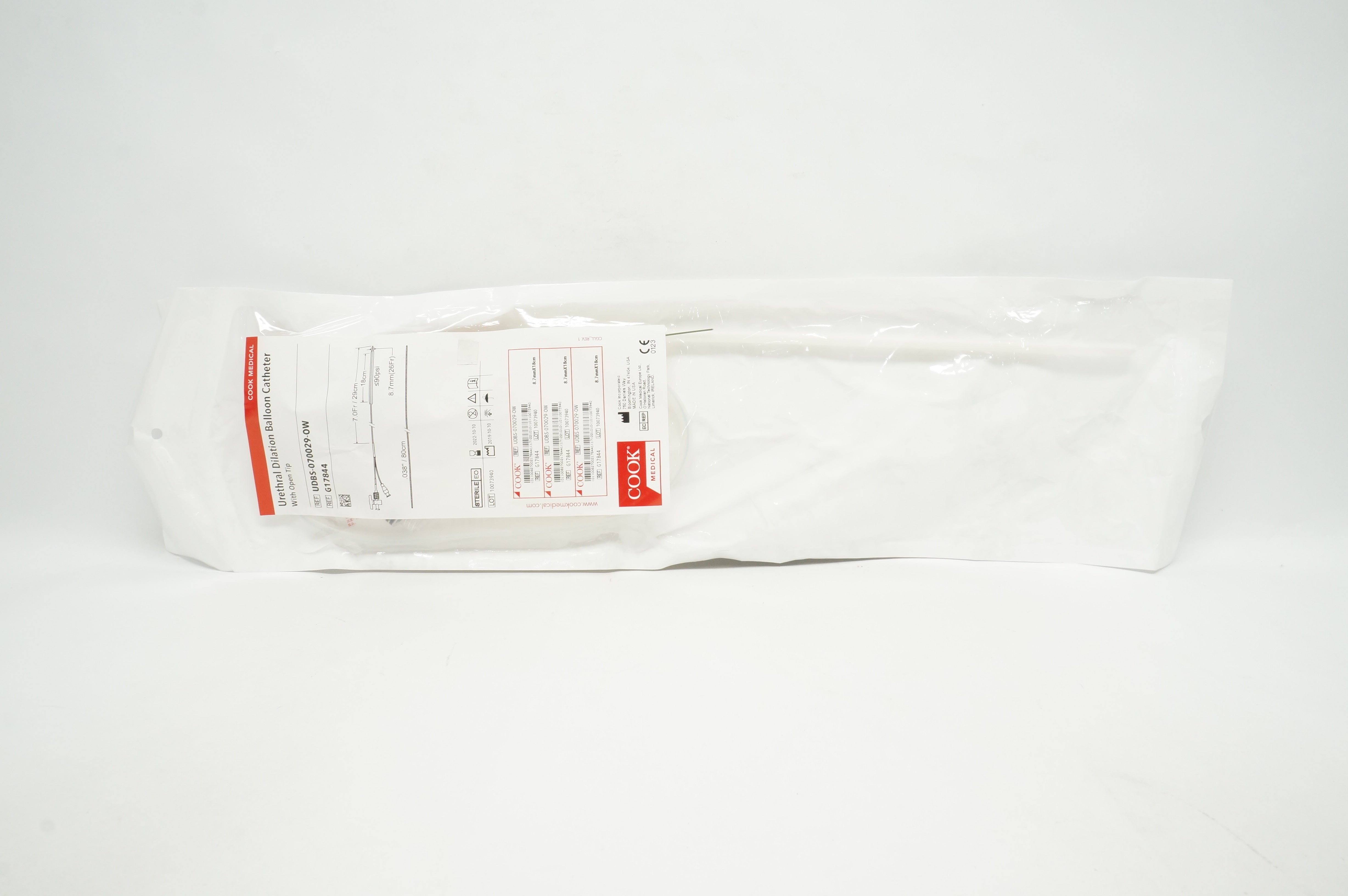 Cook Medical G17844 Urethral Dilation Balloon Cath. W/ Open Tip 26Fr x 0.038in.