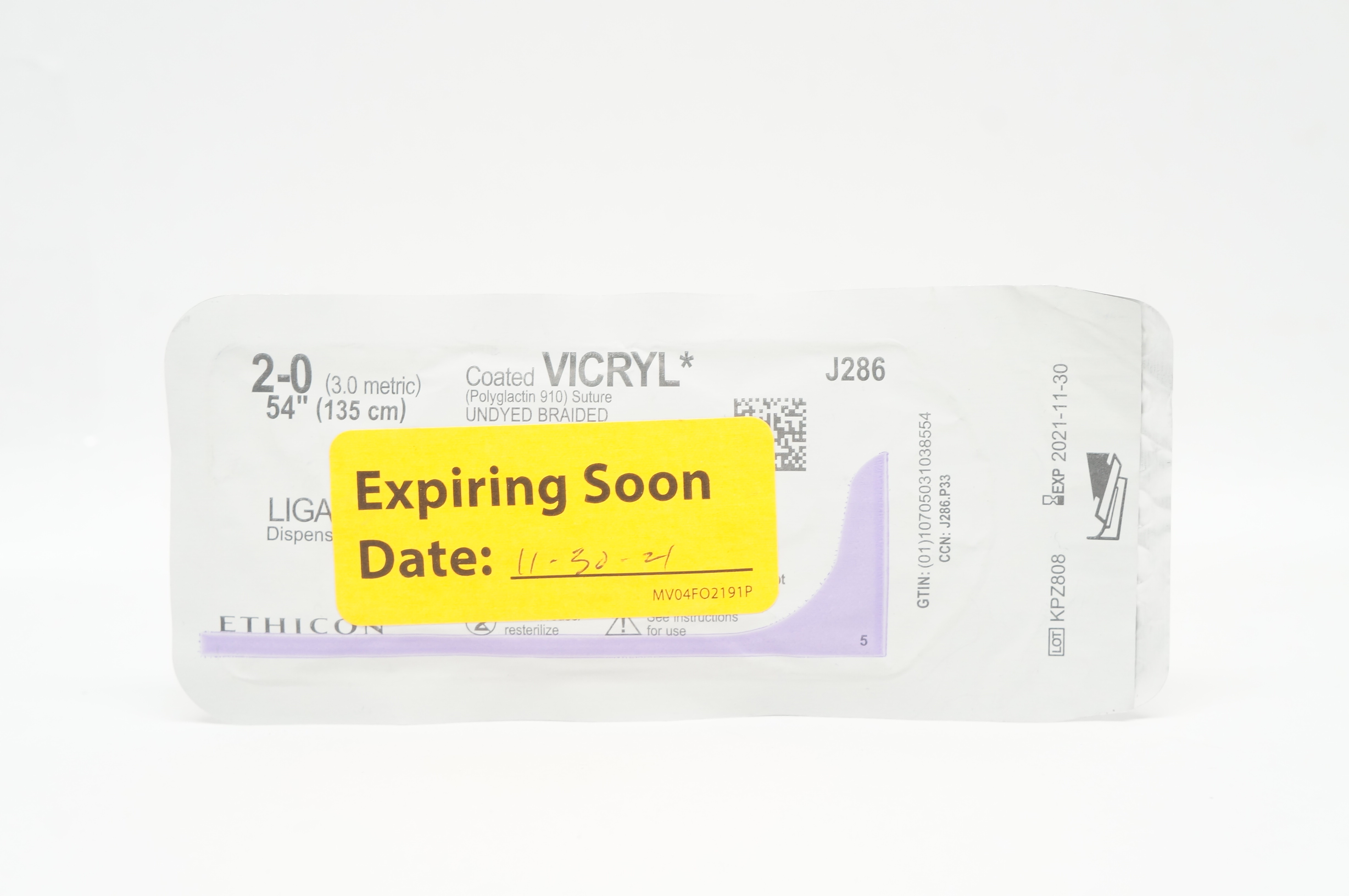 Ethicon J286 2-0 VICRYL LIGAPAK Dispensing Reel 54inch (x)