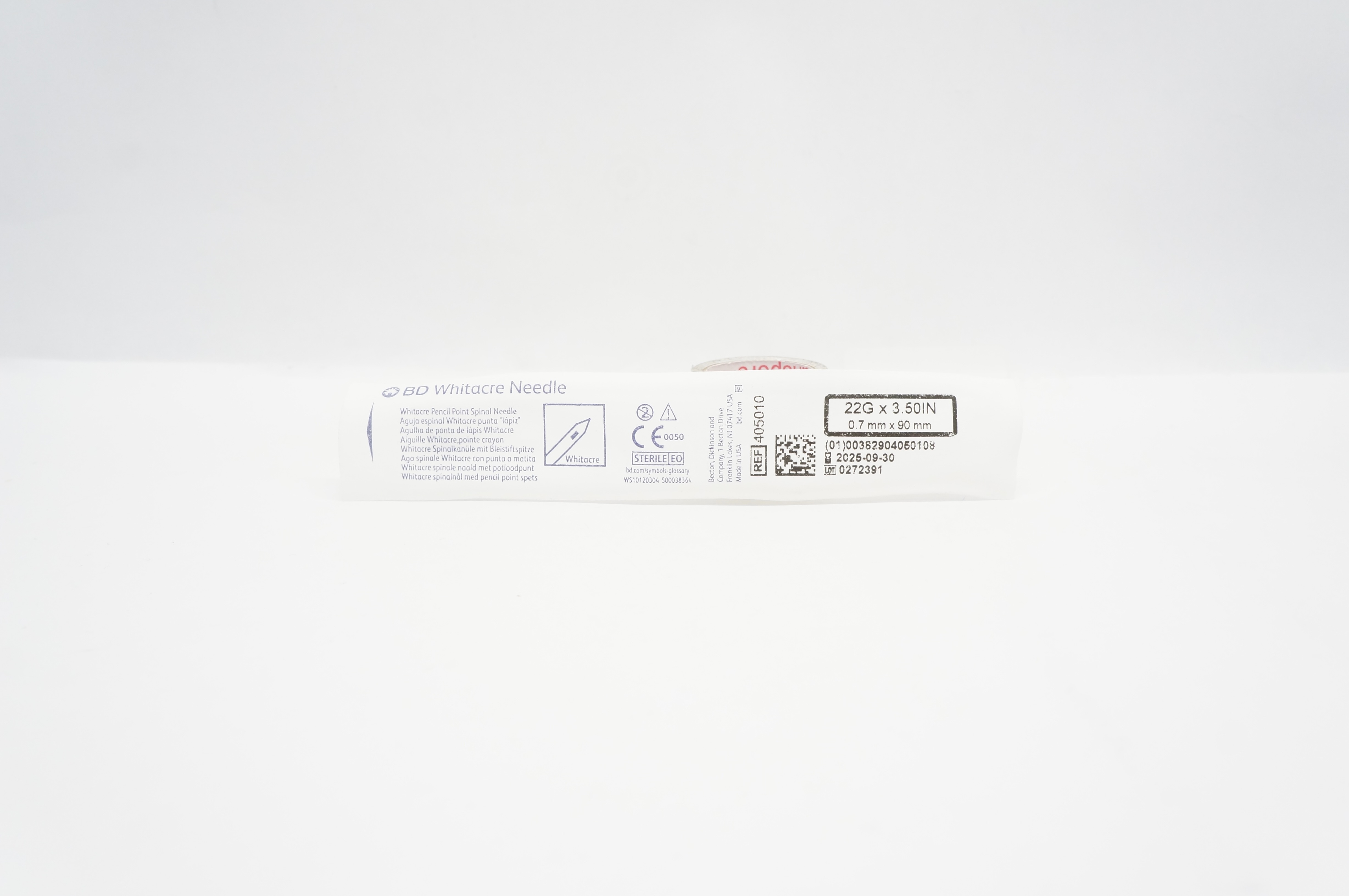 BD 405010 Whitacre Ndle. 22Ga x 3.50inch