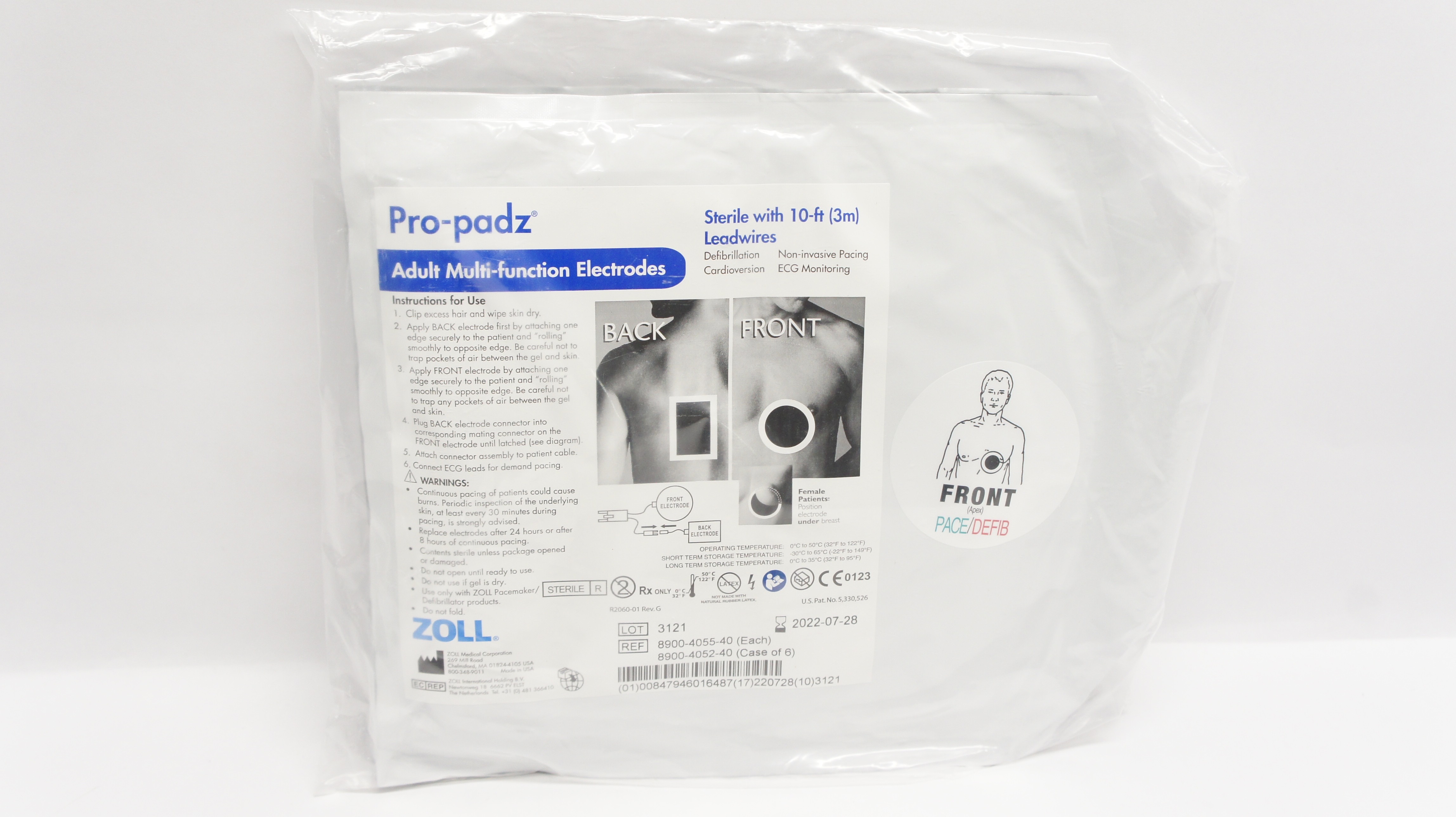 Zoll 8900-4055-40 Pro-Padz Adult Multi-Function Electrodes (x)