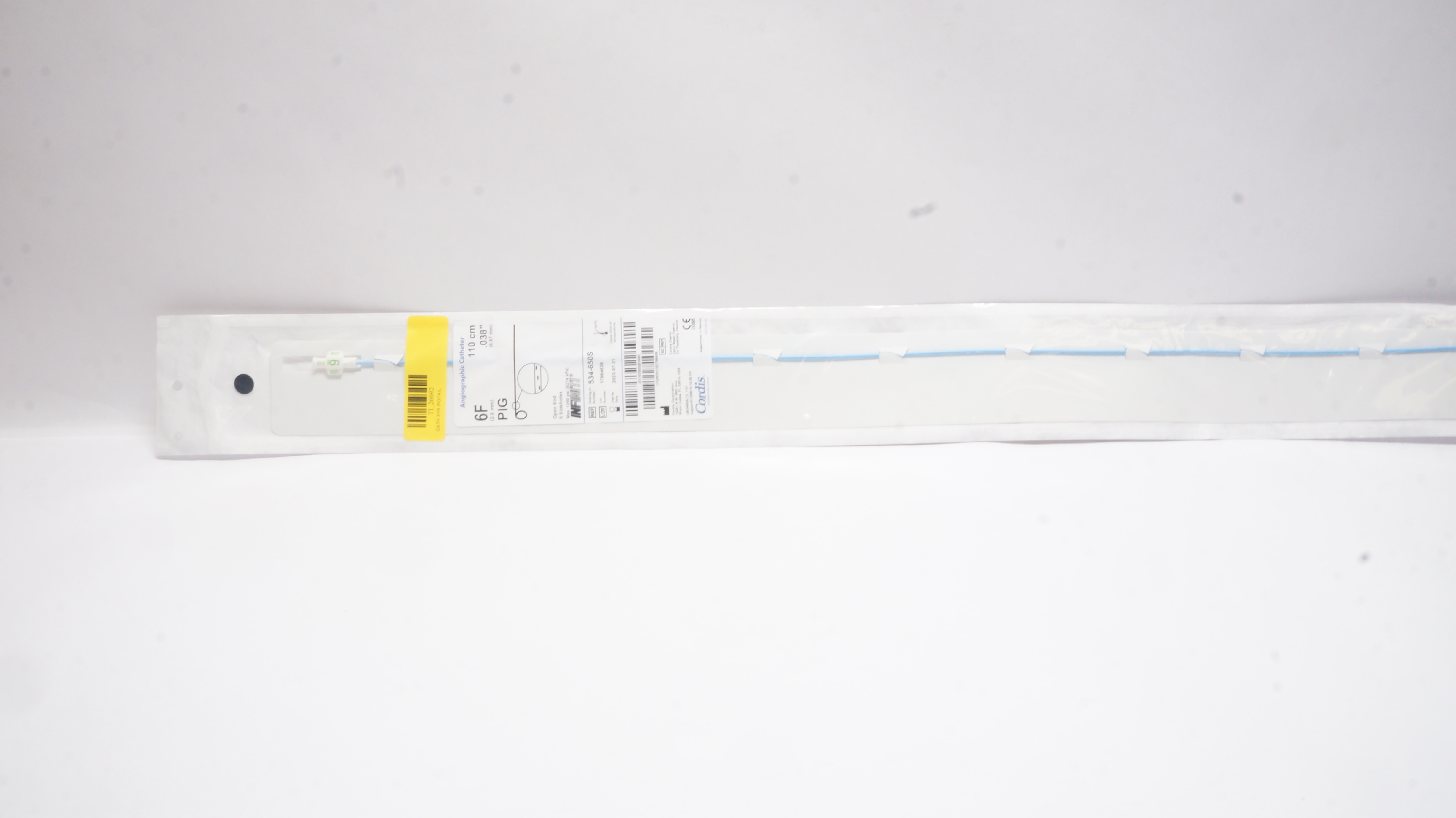 Cordis 534-650S Infiniti Angiographic Cath. PIG 6F x 0.038inch x 110cm (x)