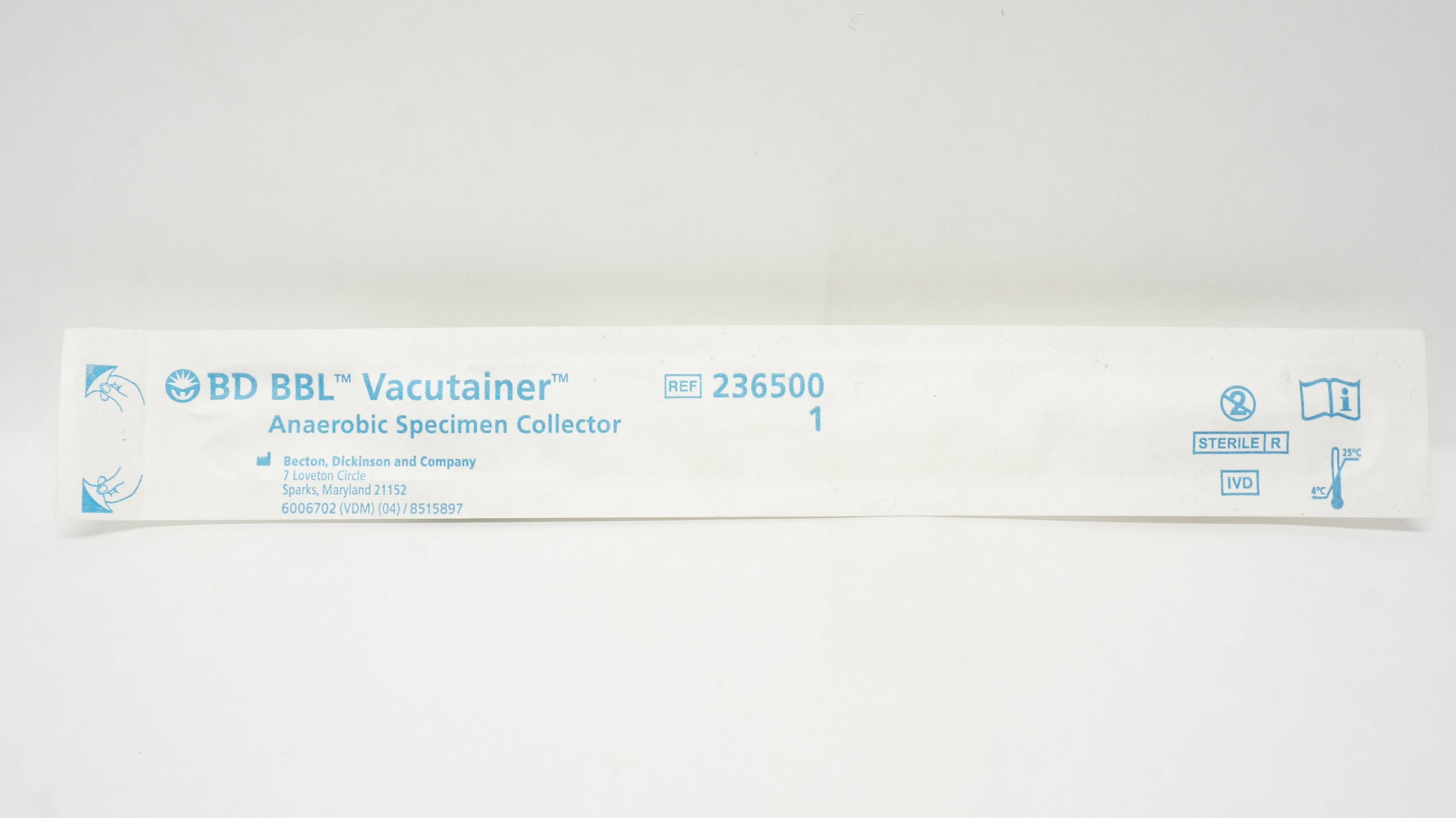BD 236500 BBL Vacutainer Anaerobic Specimen Collector