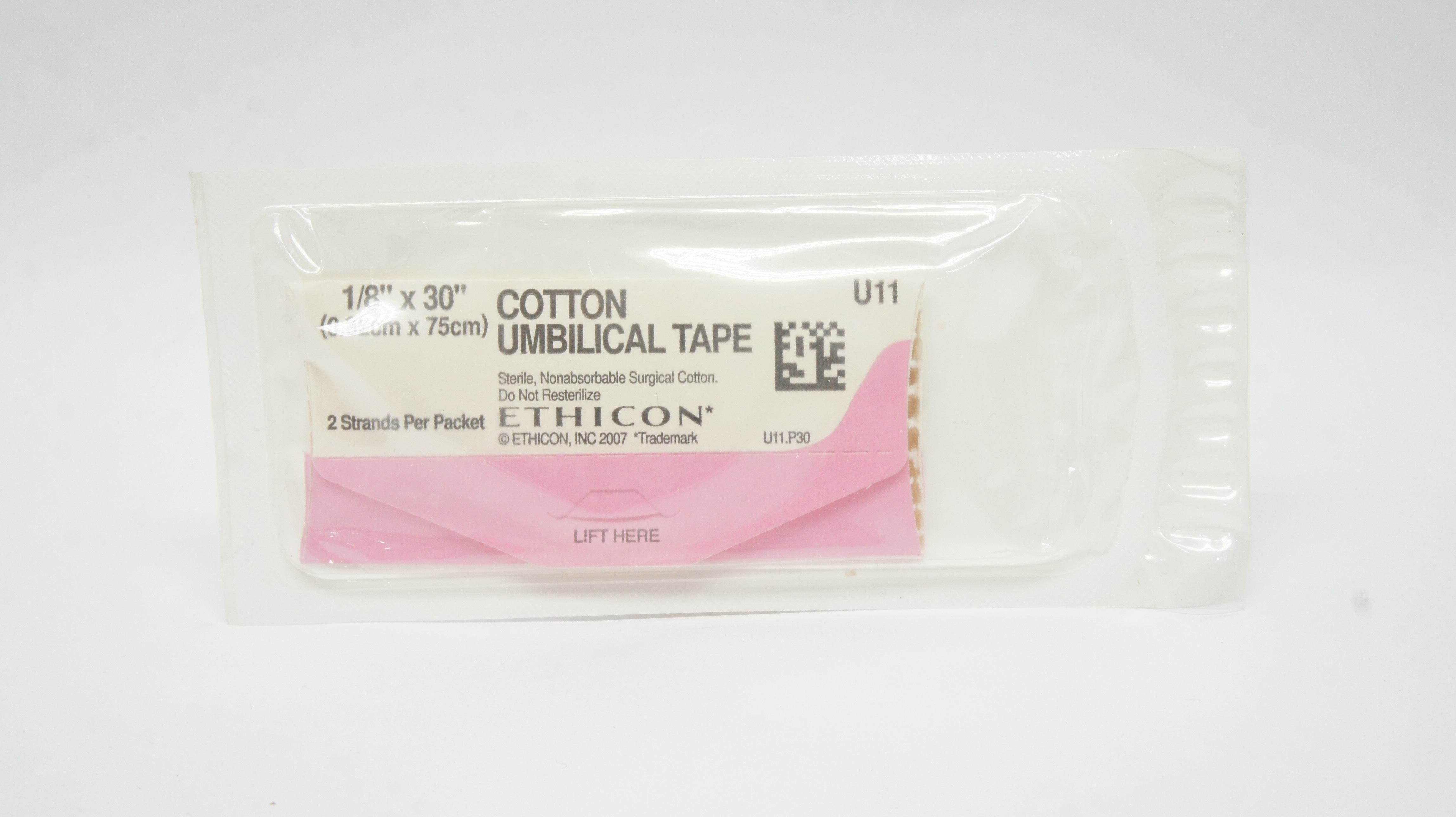 Ethicon U11 Cotton Umbilical Tape, 1/8inch x 30inch (x)