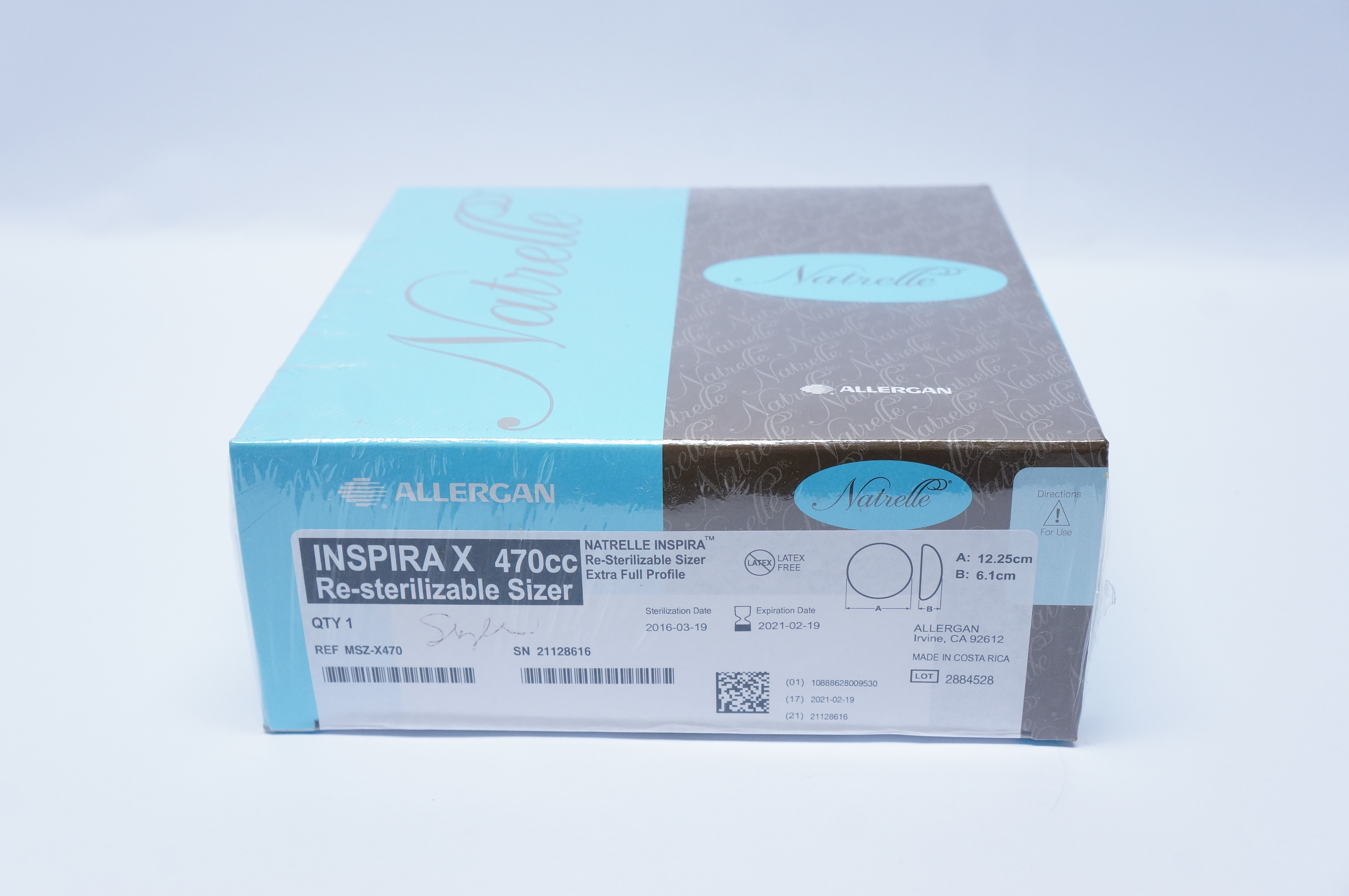 Allergan MSZX470 NATRELLE Inspira X ReSterilizable Sizer 470cc, 12