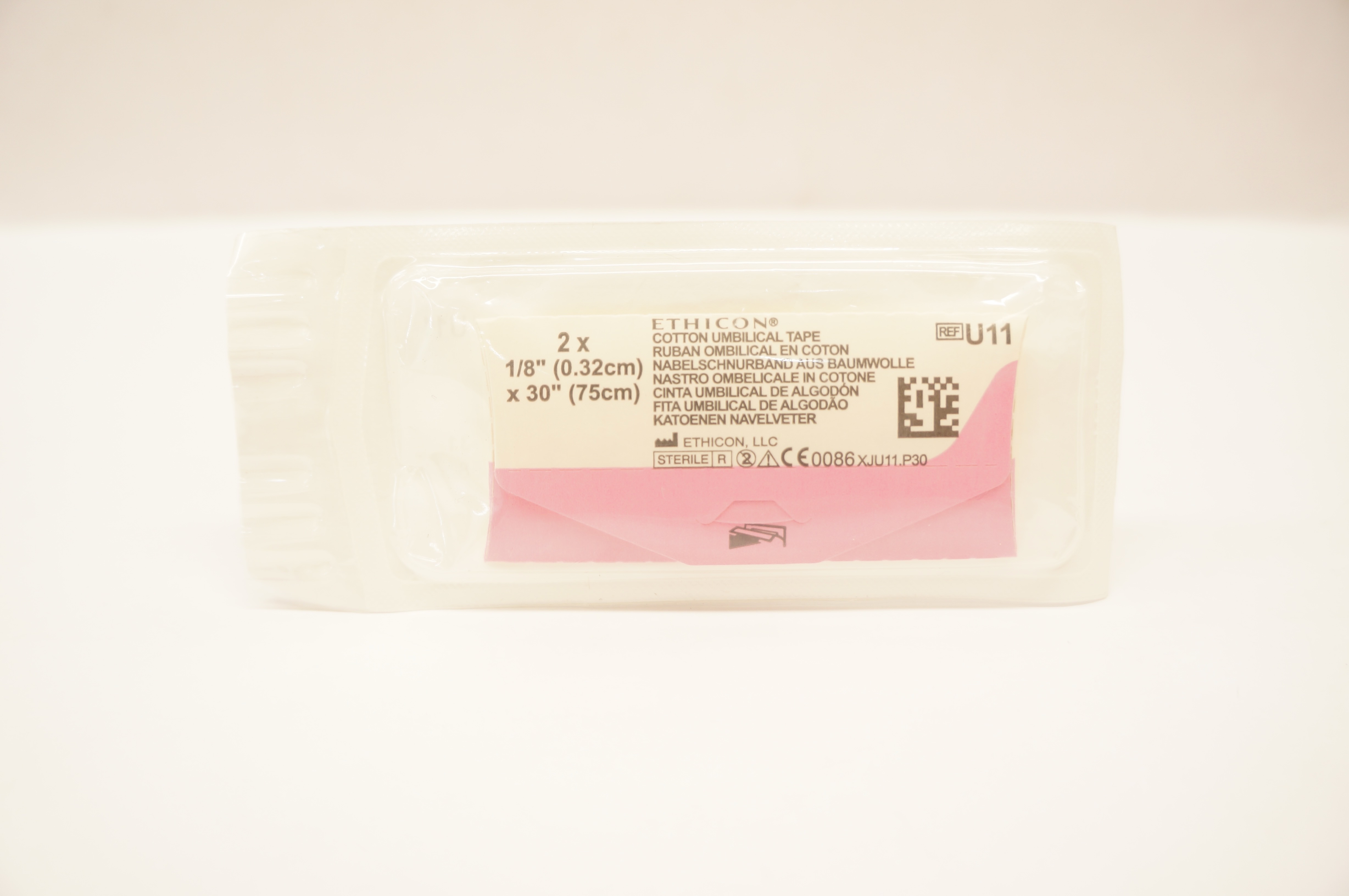Ethicon U11 COTTON UMBILICAL TAPE, 1/8inch x 30inch