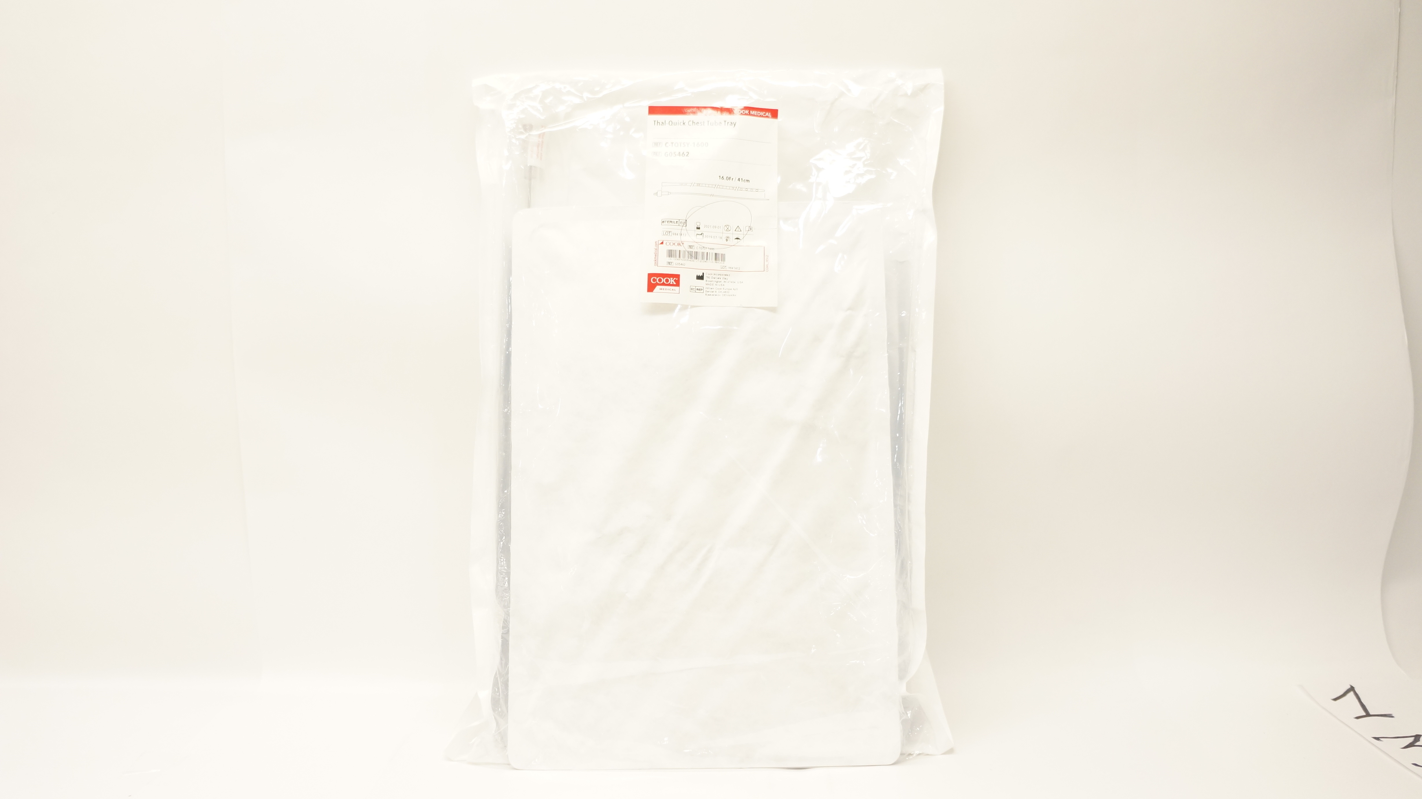 Cook Medical G05462 Thal-Quick Chest Tube Tray 16.0Fr x 41cm (x)