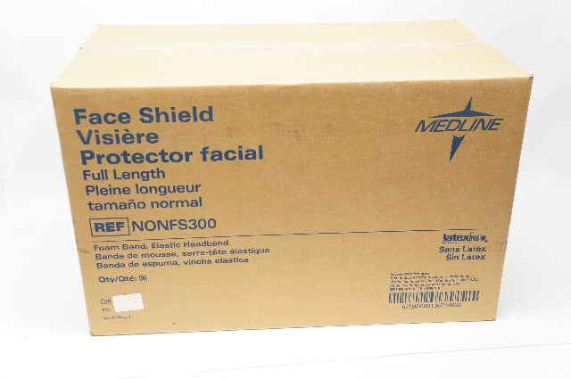 Medline NONFS300 Face Shild, Full Length - Box of 96