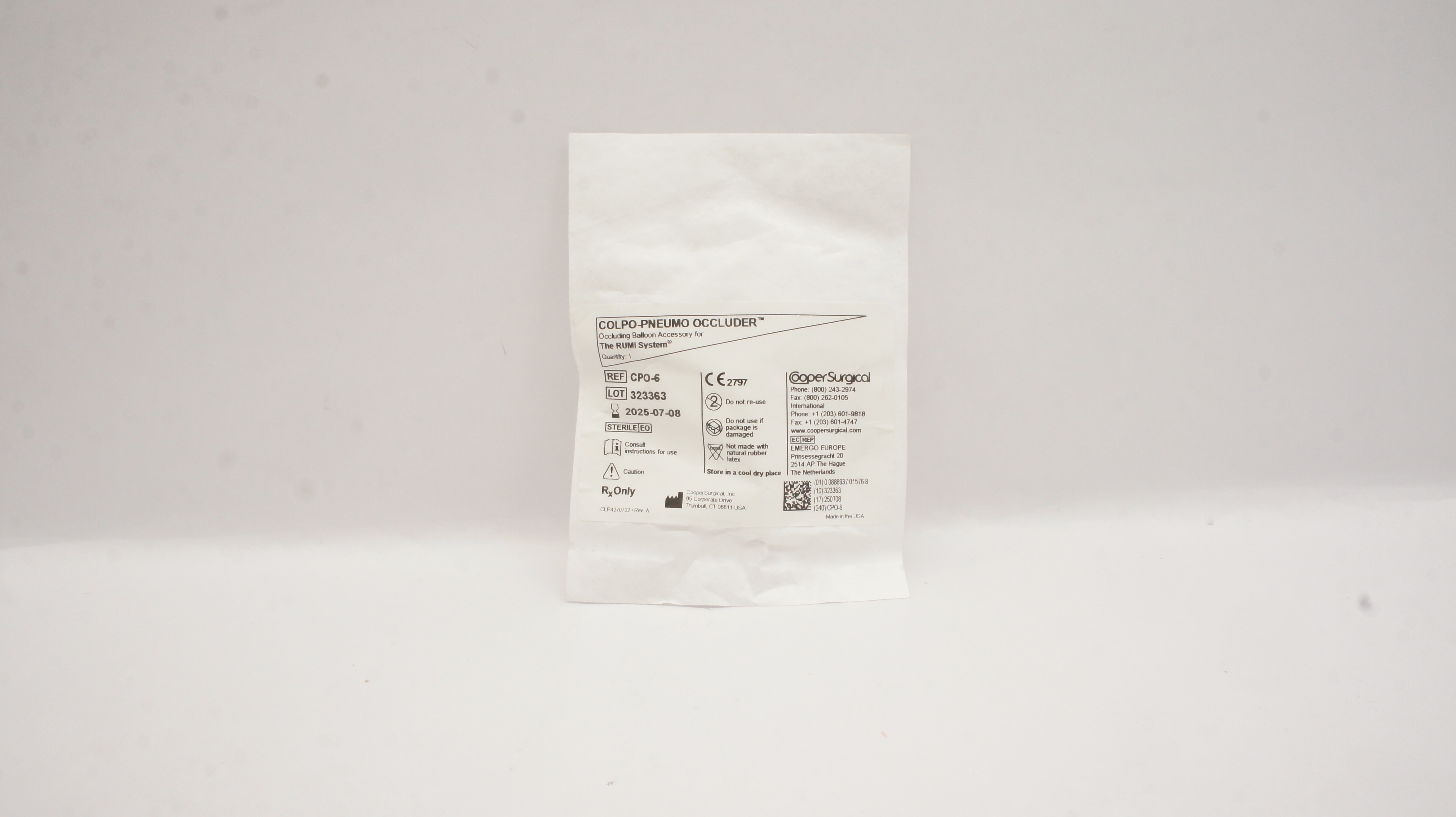 Cooper Surgical CPO-6 Colpo-Pneumo Occluding Balloon Accessory