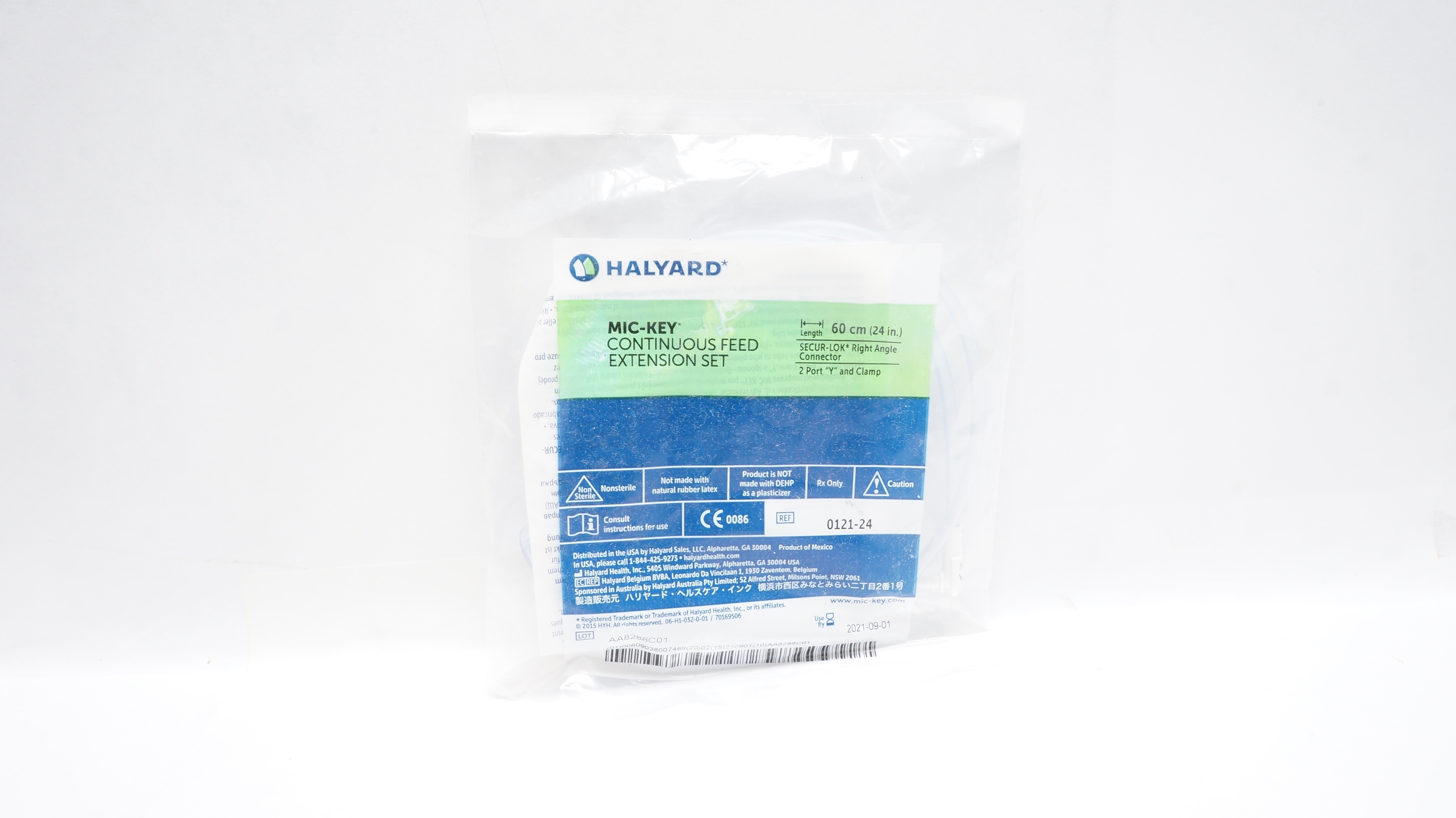 Halyard 0121-24 MIC-KEY Continuous Feed Extension Set 24 inch (x)