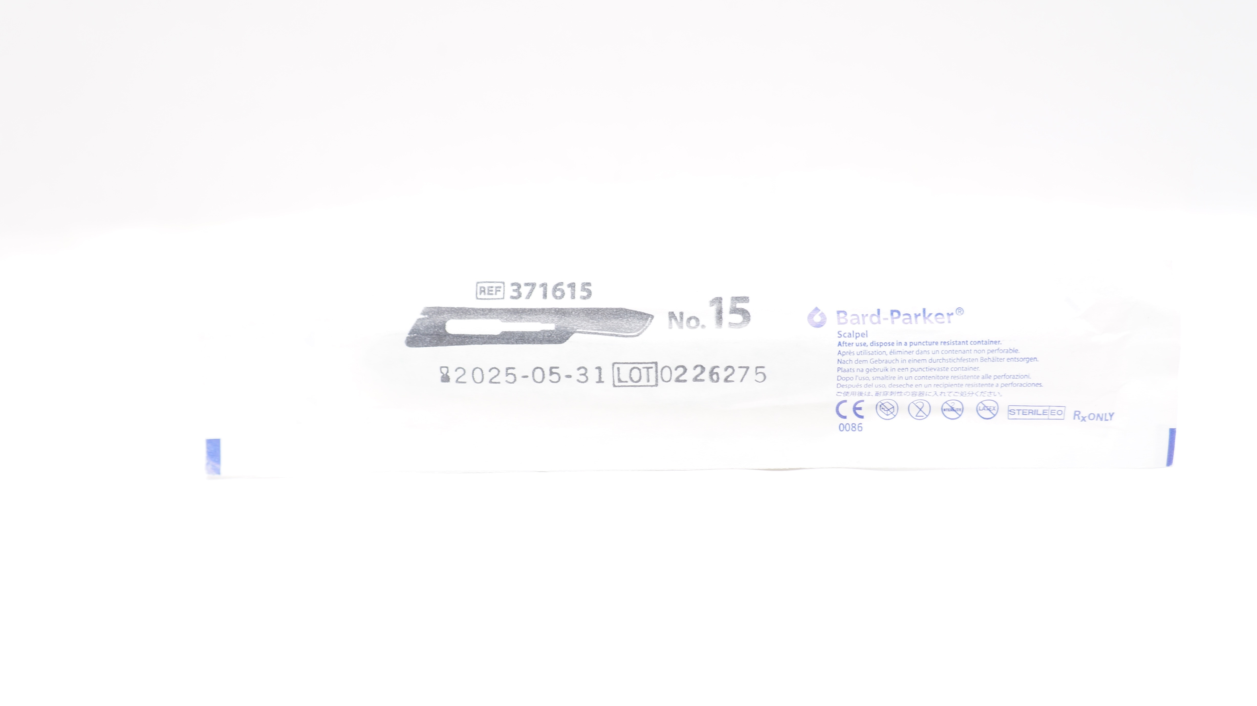 Aspen Surgical 371615 Bard-Parker Scalpel Stainless Steel Surgical Blade N15