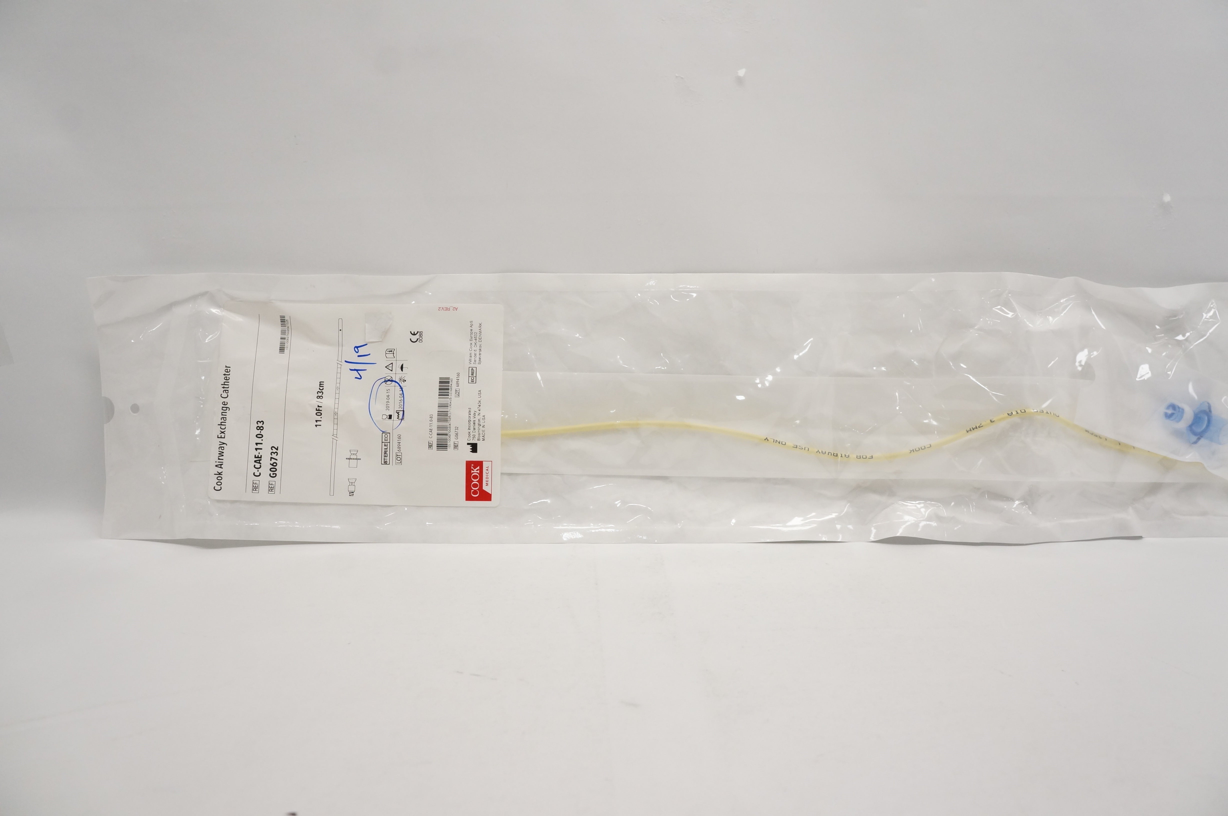 Cook Rapi Fit Cook Medical G06732 Airway Exchange Catheter 11.0Fr x 83cm (x)