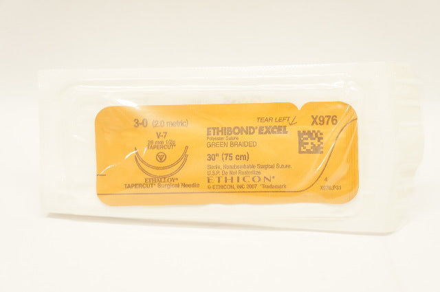 Ethicon X976 3-0 Ethibond Excel Polyester Stre V-7 26mm 1/2c Tapercut, 30inch