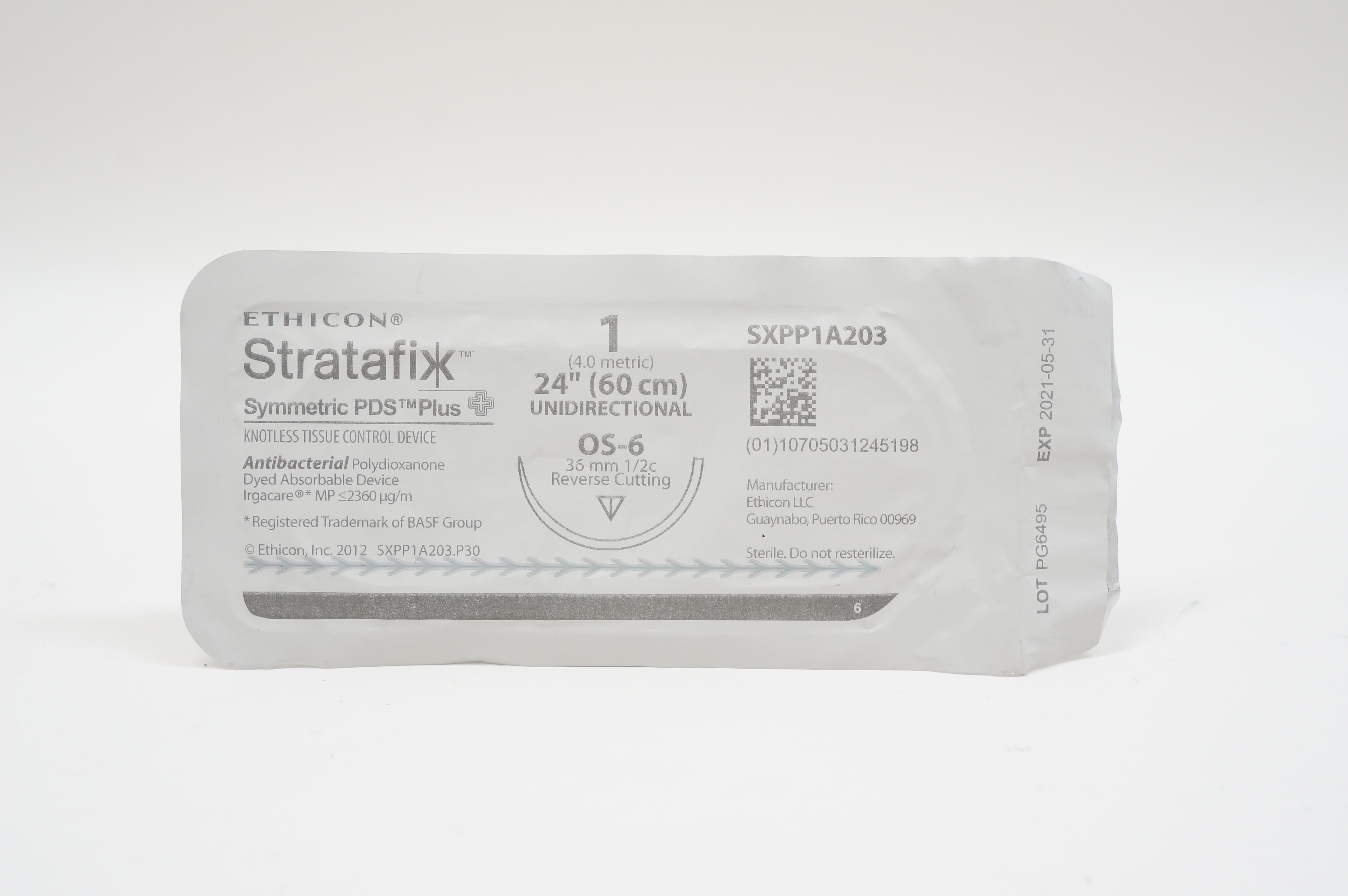 Ethicon SXPP1A203 1 Stratafix, OS6, 36mm 1/2c Reverse Cutting, 24inch