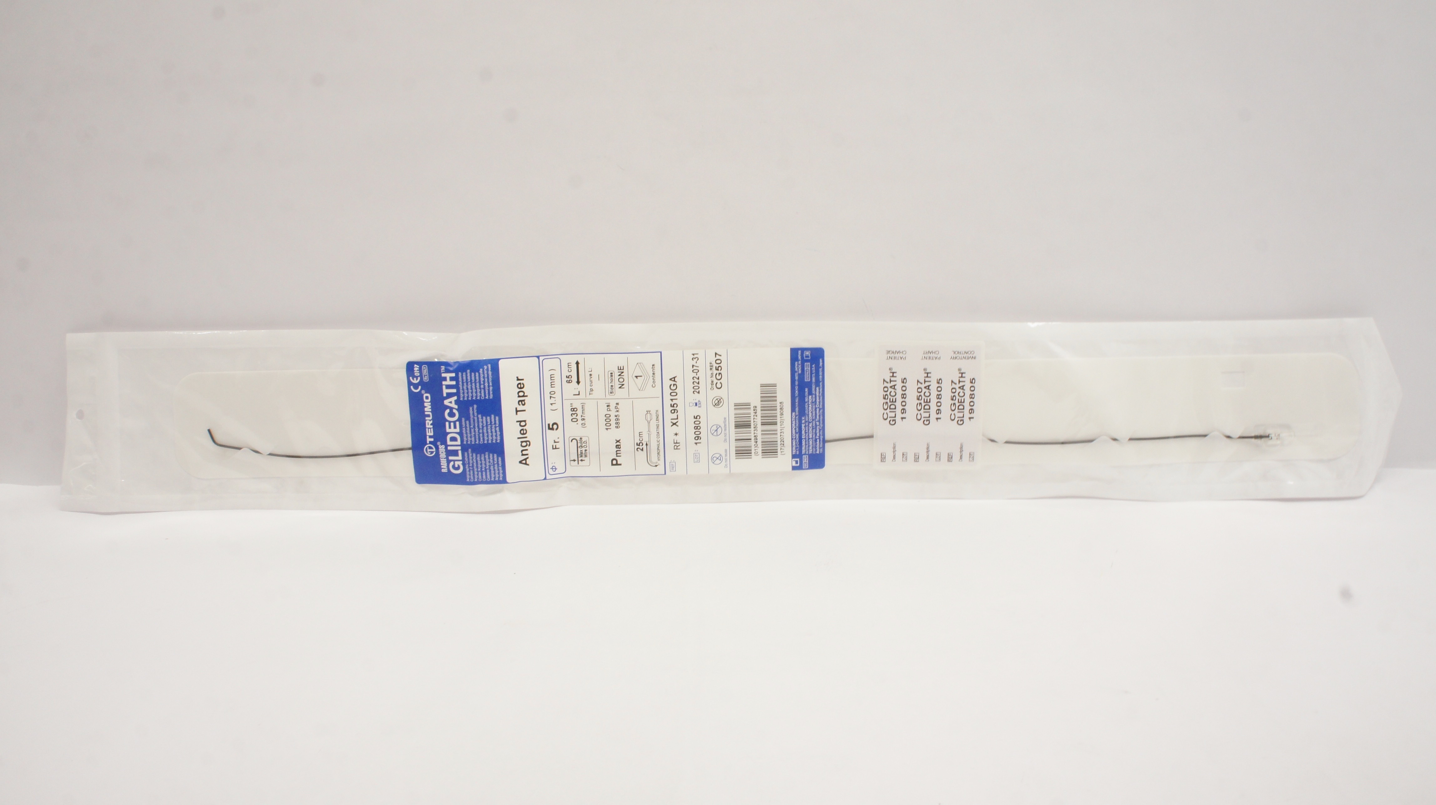 Terumo XL9510GA GLIDECATH Angled Taper Angiographic Cath 5Fr. (x)