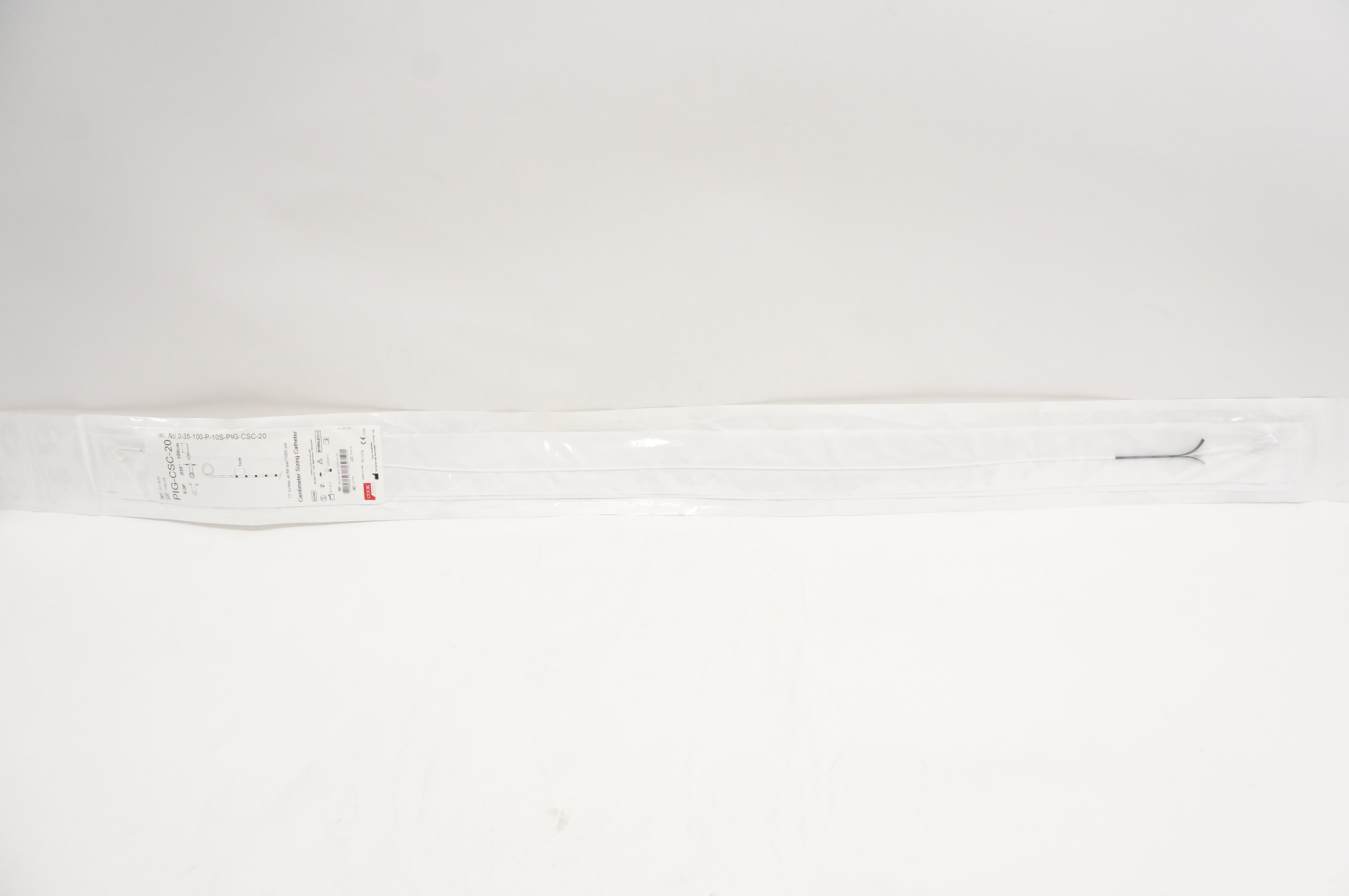Cook Medical G11916 PIG-CSC-20 Centimeter Sizing Cath. 5.0F x .035in x 100cm (x)