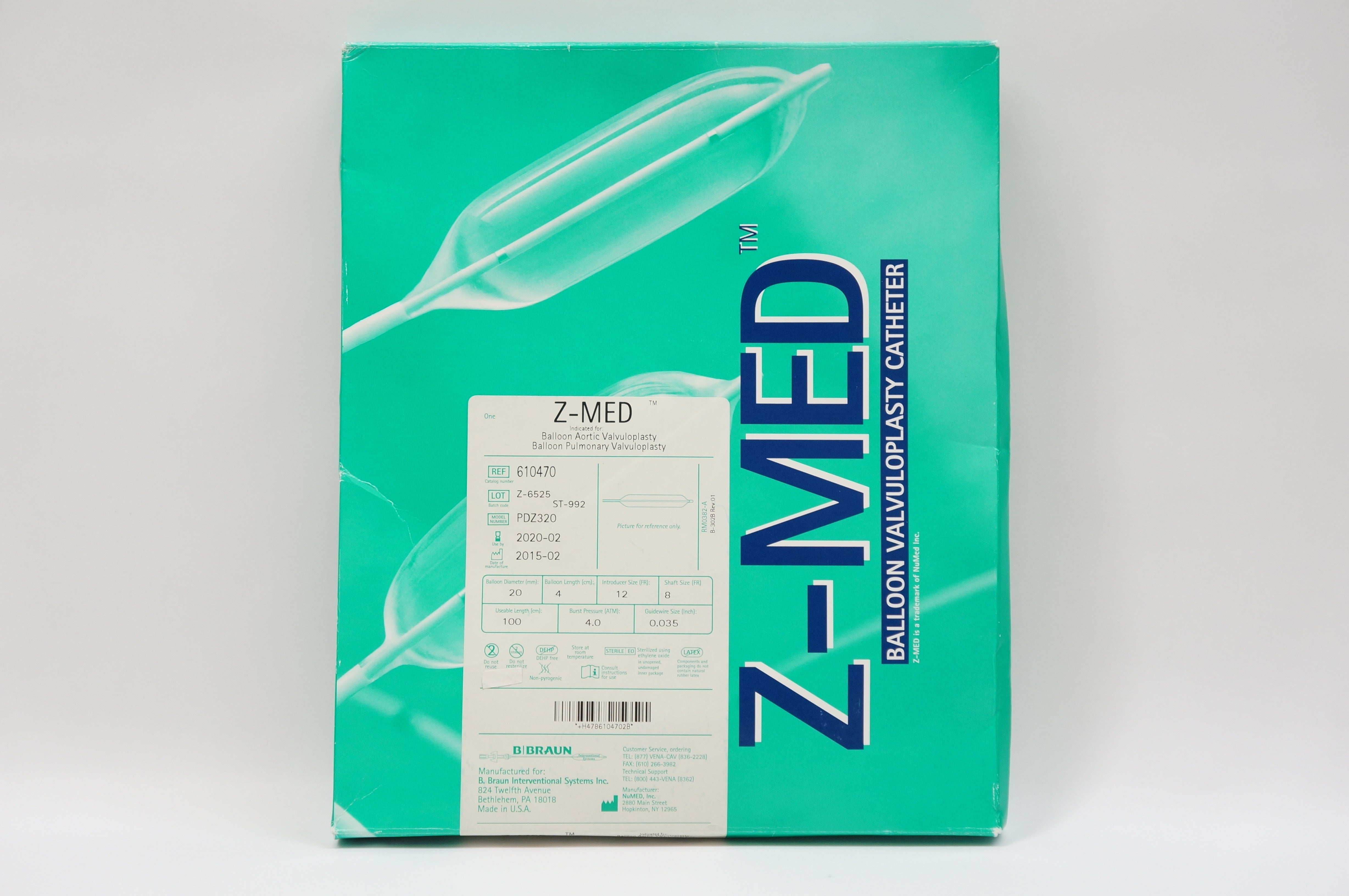 NuMed 610470 ZMED For Balloon Aortic,Pulmonary Valvuloplasty 20mm x