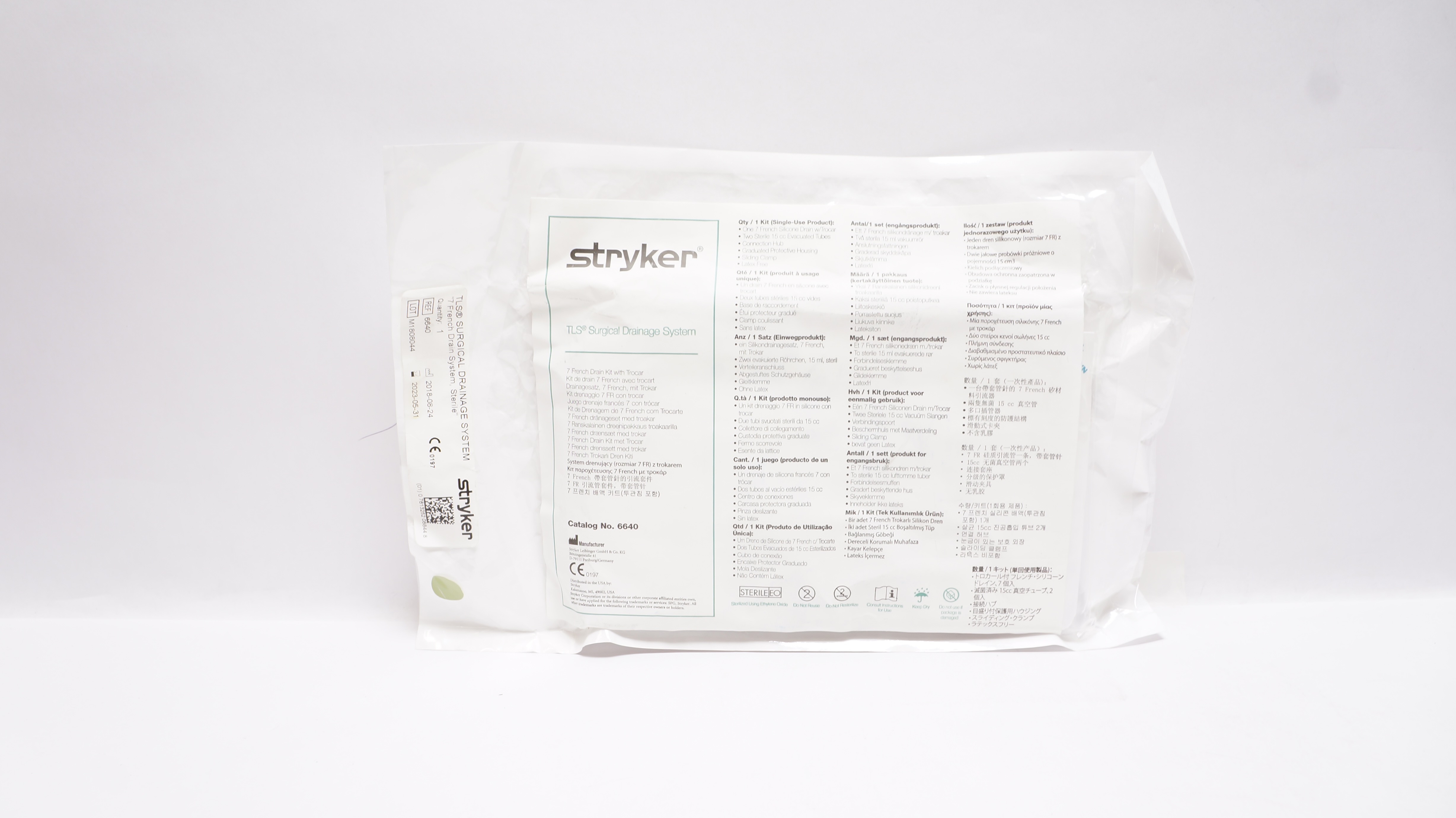 Stryker 6640 TLS Surgical Drainage System 7Fr Drain Kit with Trocar (x)