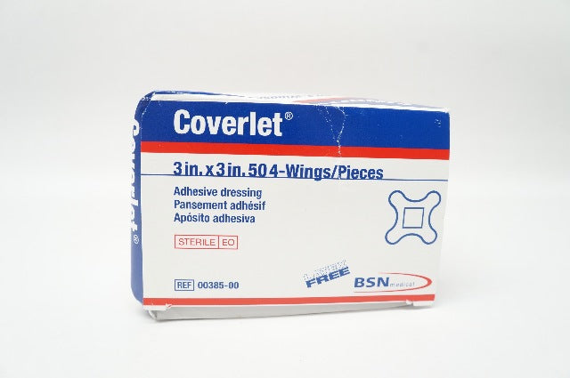 BSN Medical 00385-00 Coverlet Adhesive Dressing 3inch x 3inch 4wings - Box of 50(x)