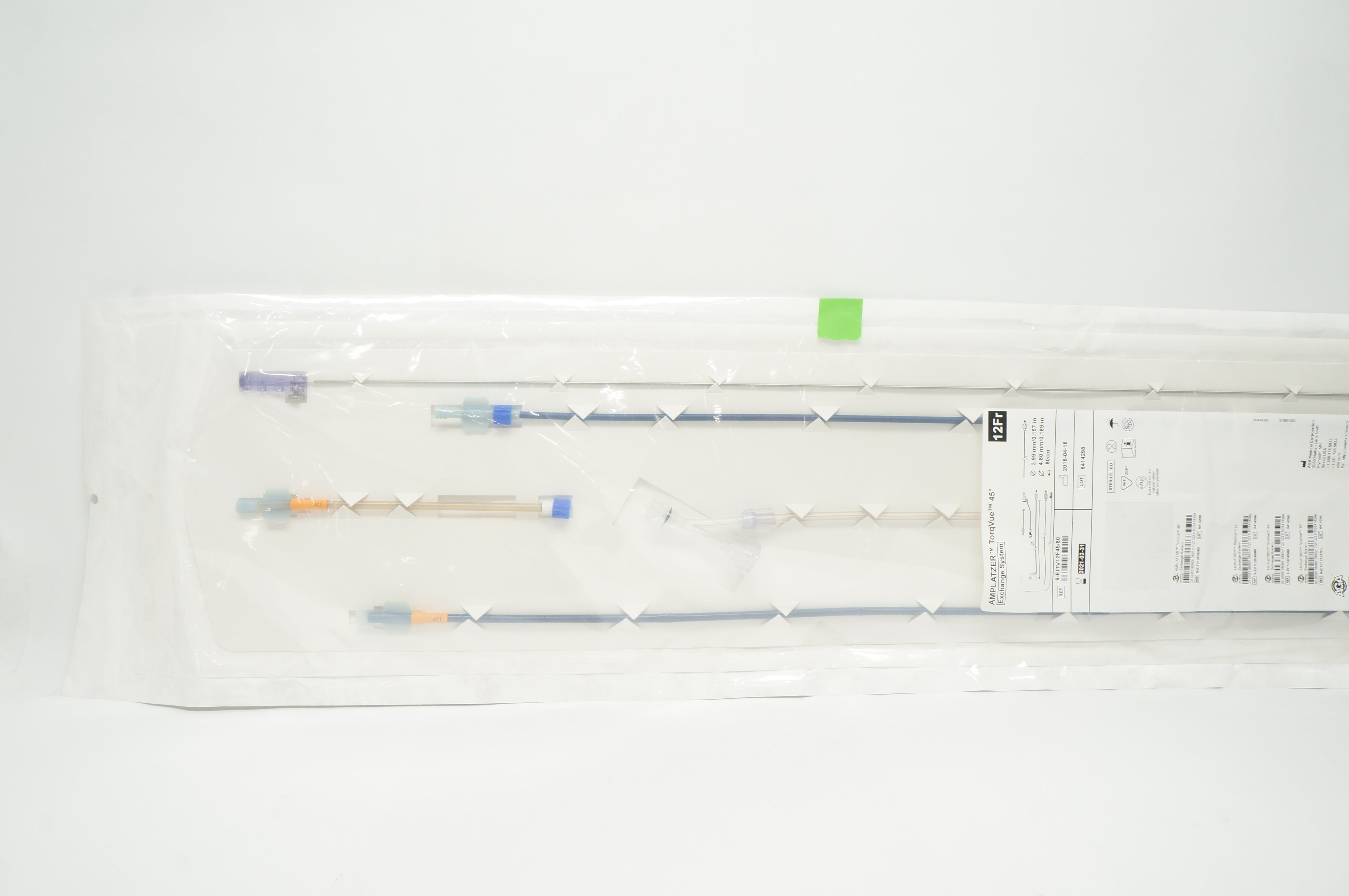 AGA Medical 9-EITV12F45/80 Amplatzer TorqVue 45Degree Exchange System 12Fr (x)