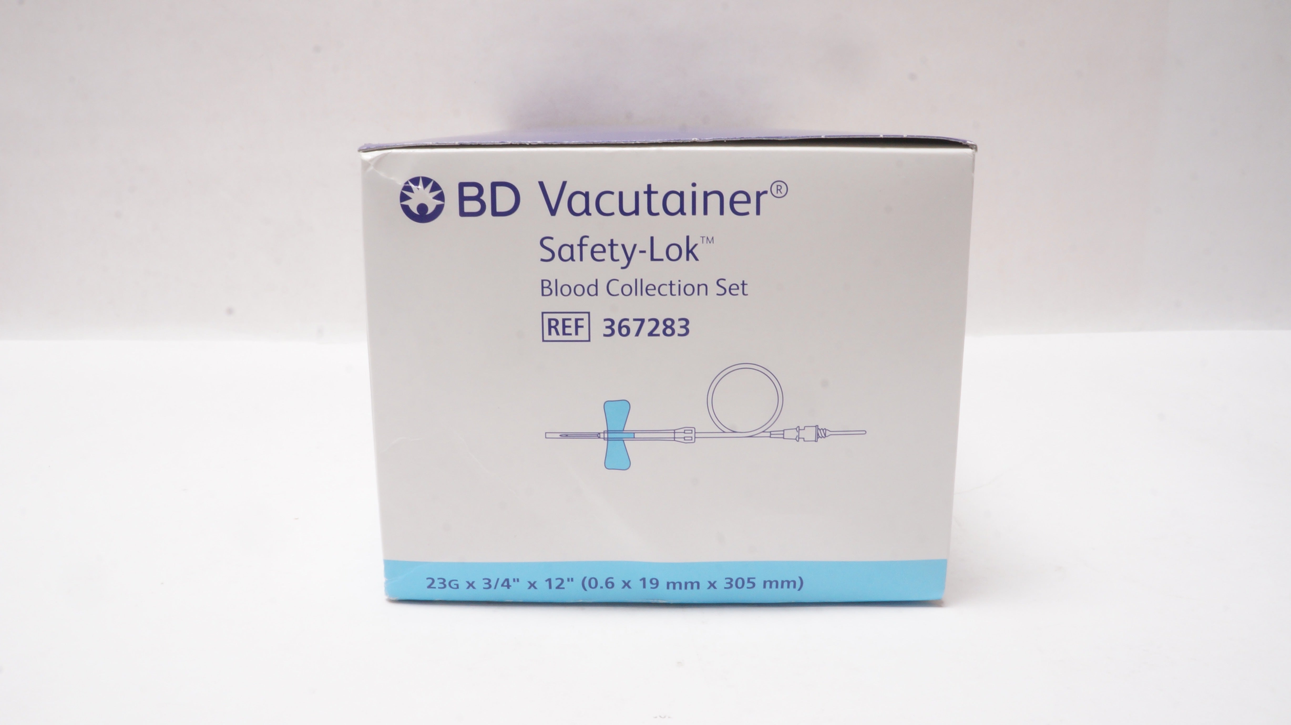 BD 367283 Vacutainer Blood Collection Set 23G x 3/4inch x 12inch - Box of 50