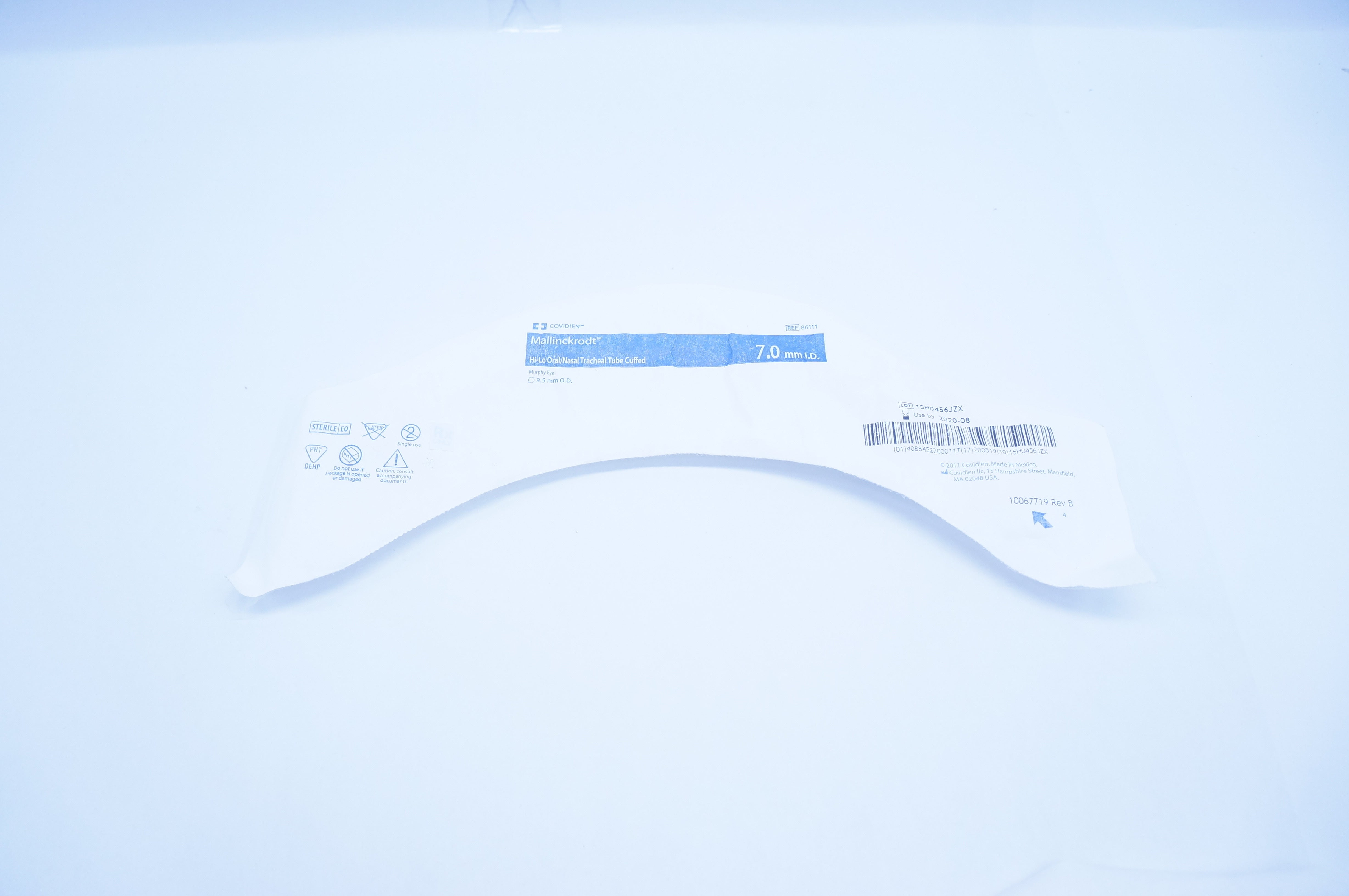 Covidien 86111 Mallinckrodt Hi-Lo Oral/Nasal Tracheal Tube Cuffed 9.5mm (x)