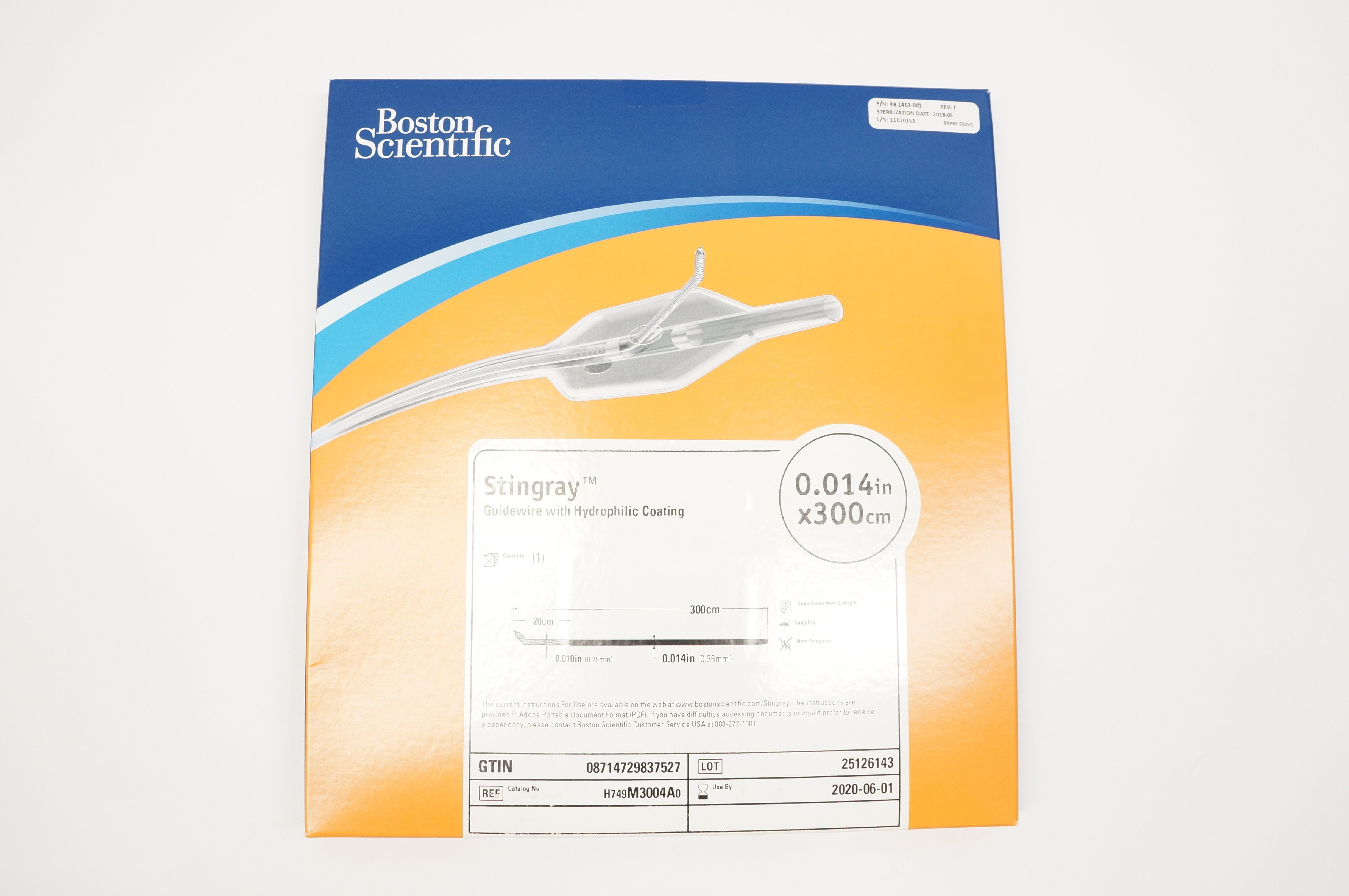Boston Scientific M3004A Stingray Guidewire 0.014inch x 300cm (x)