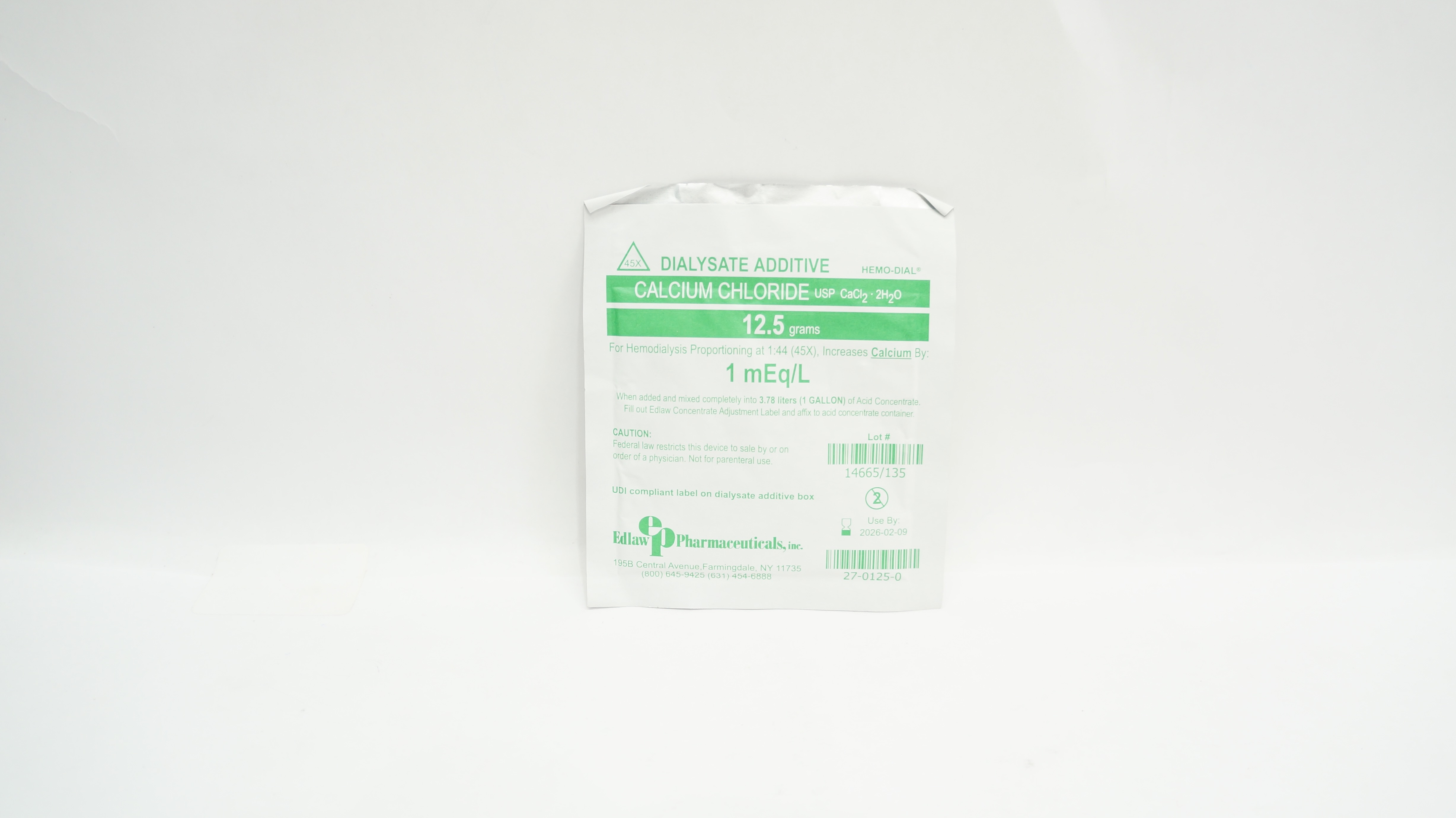 Edlaw Pharmaceutical Dialysate Additive Potassium Chloride 12.7g 1mEq/L