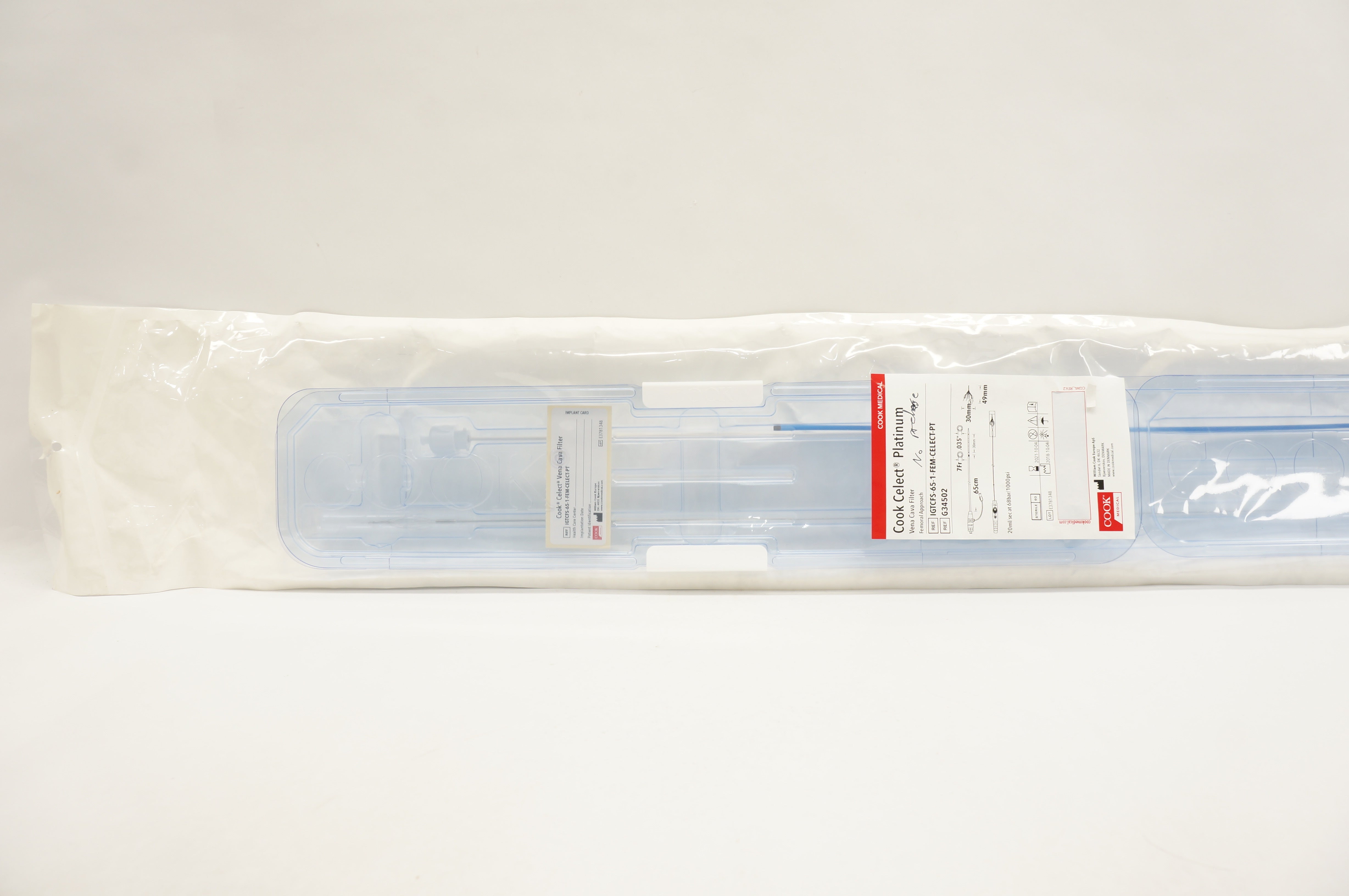 Cook. Select Filter Cook Medical G34502 Cook Celect Vena Cava Filter 7Fr x 0.035inch x 65cm (x)