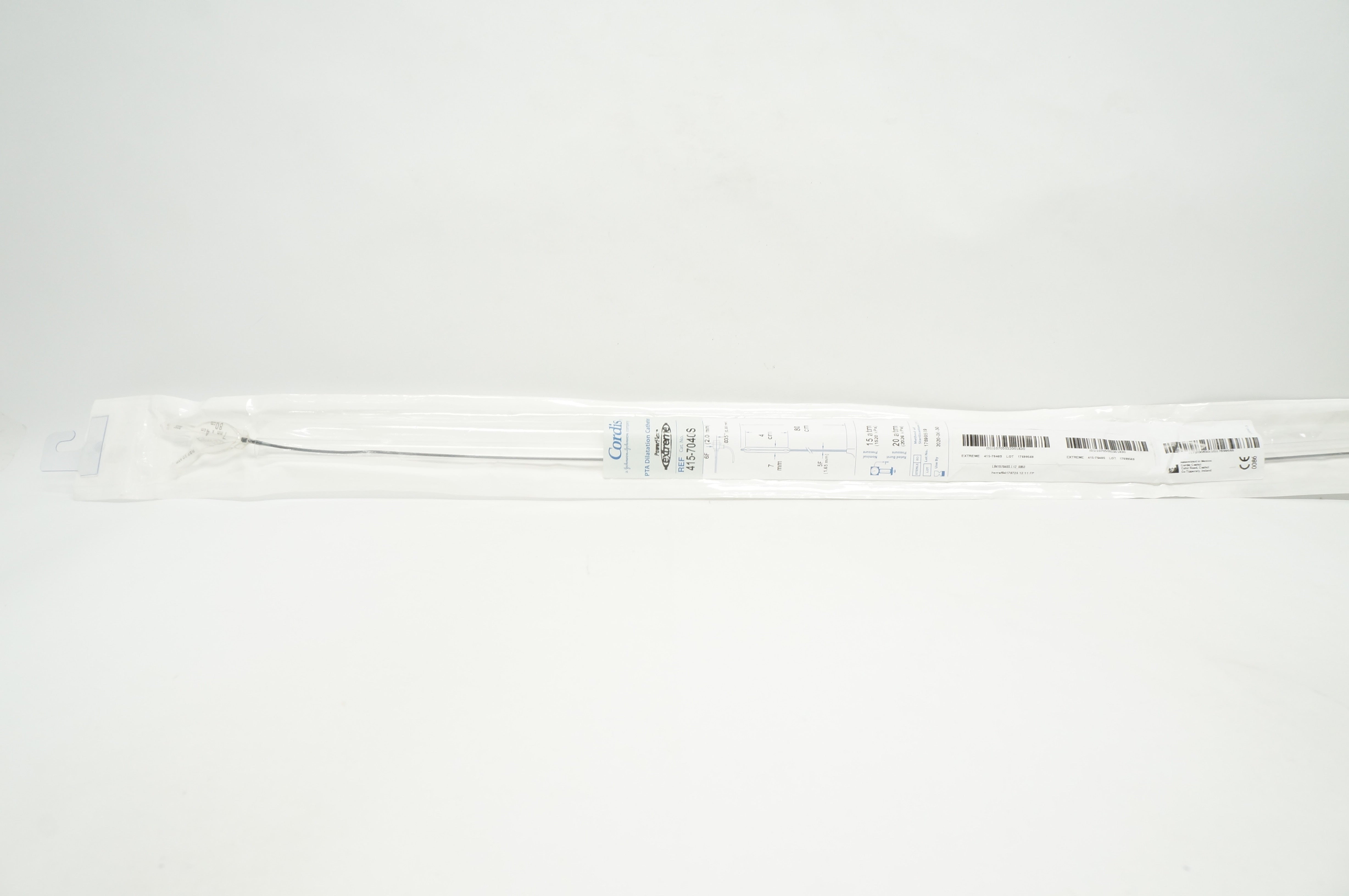 Cordis 415-7040S PTA Dilatation Cath. 6Fr x 7mm x 4cm x 80cm (x)