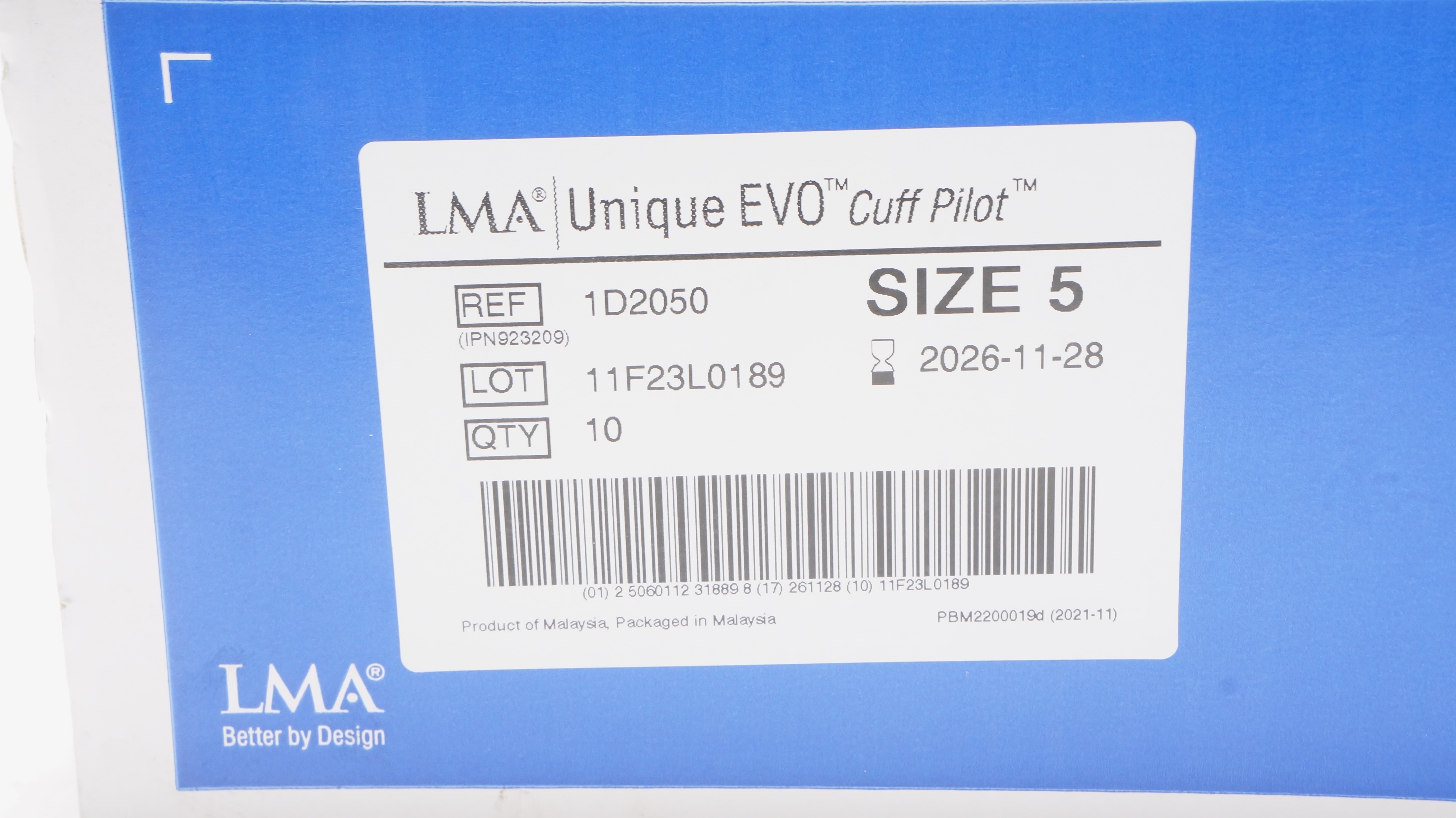 Teleflex 1D2050 LMA Unique Evo Laryngeal Mask Airway Size 5 70-100kg - Box of 10
