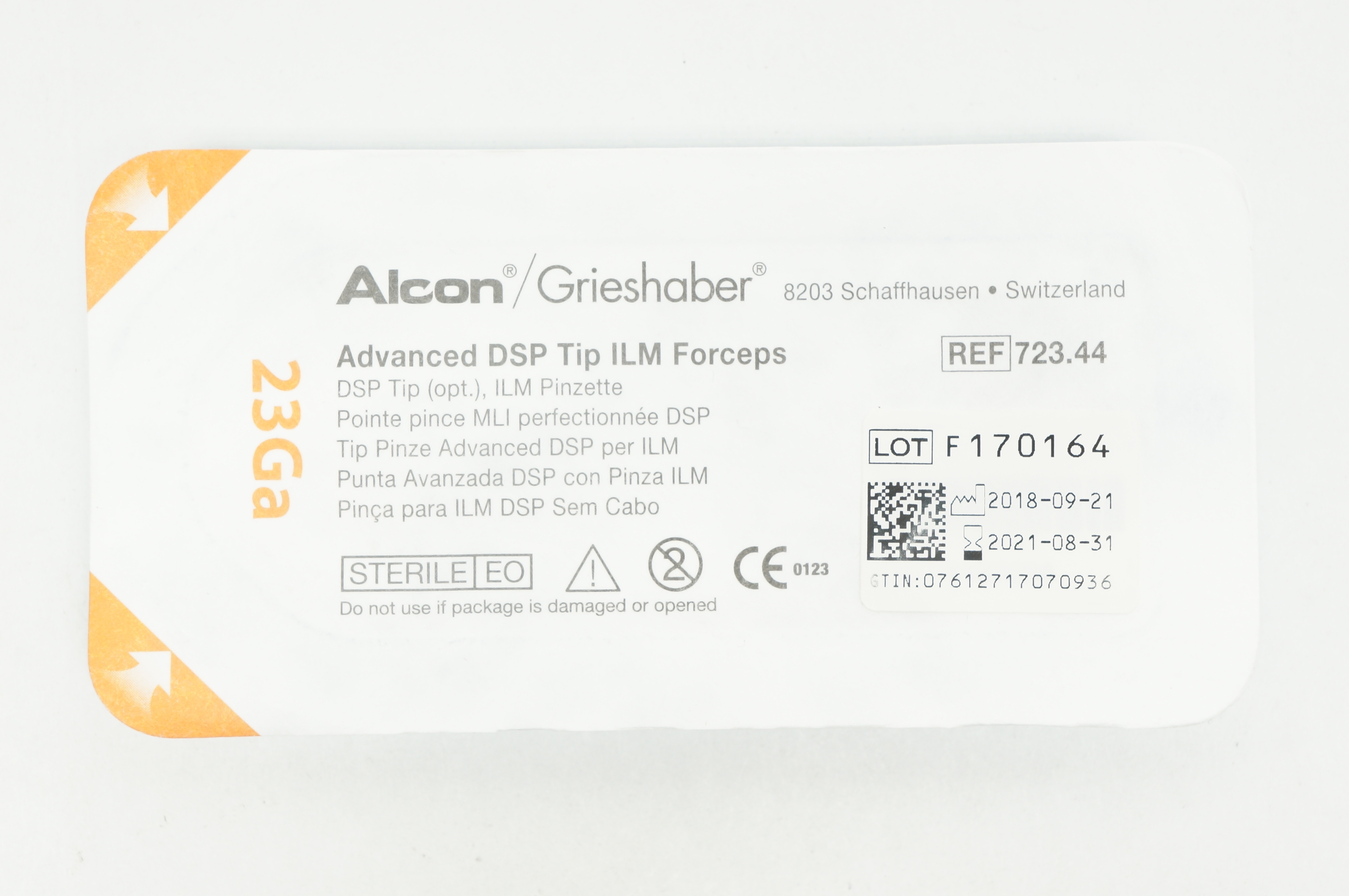 Alcon 723.44 Grieshaber Advanced DSP Tip ILM Forceps 23Ga