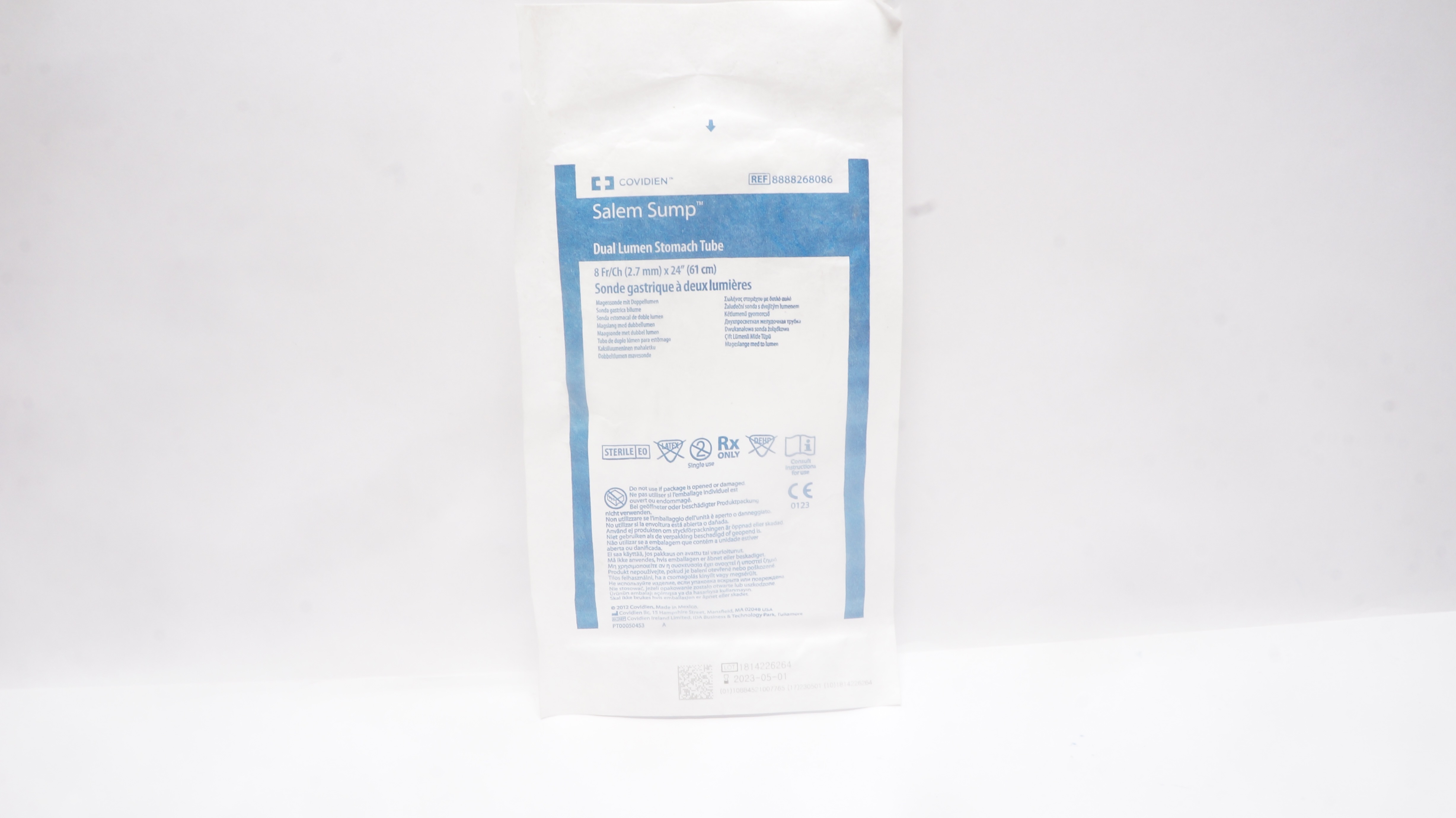 Covidien 8888268086 Dual Lumen Stomach Tube 8Fr x 24inch (x)
