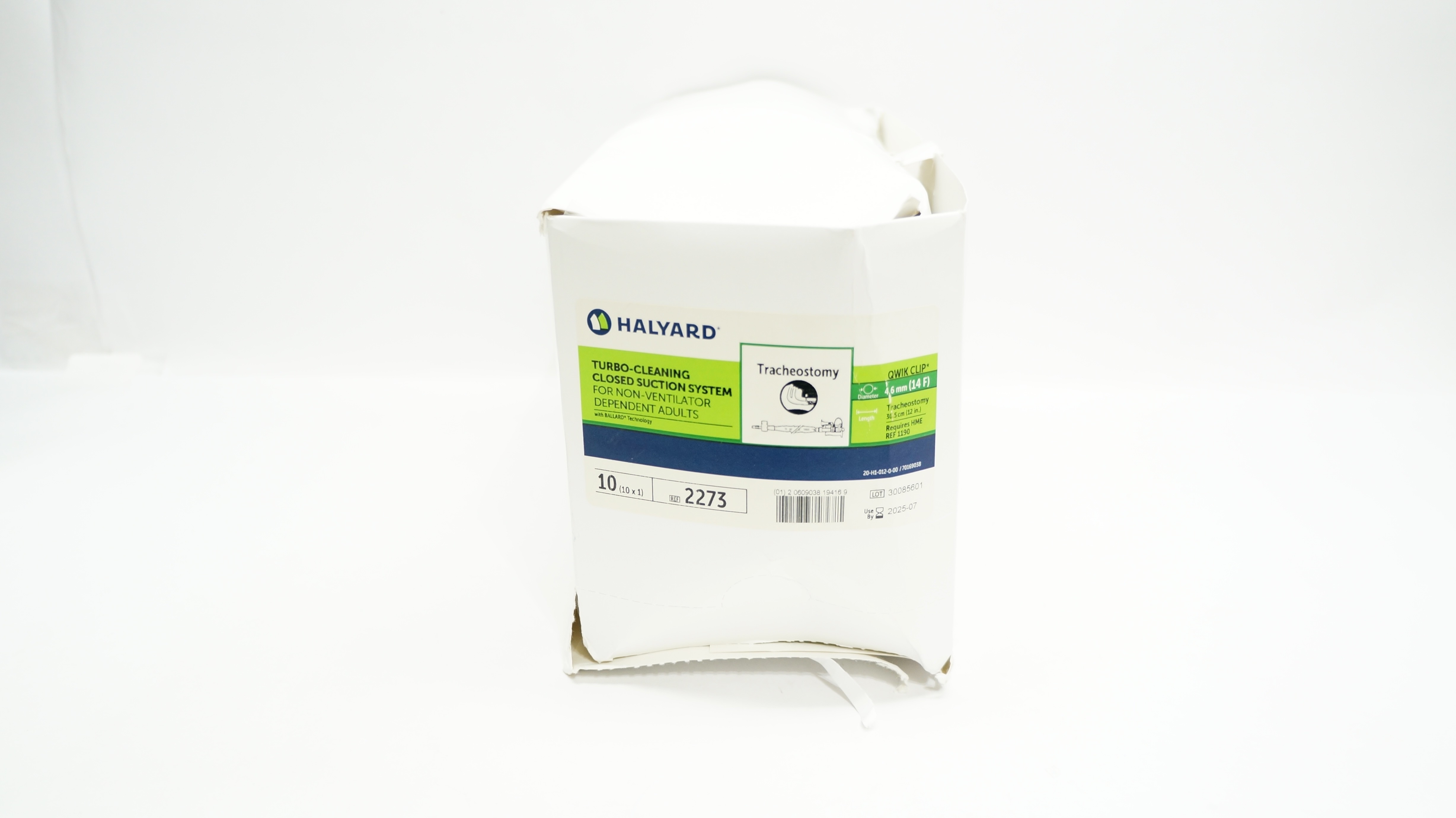 Halyard 2273 Turbo-Cleaning Closed Suction System 14F - Box of 10