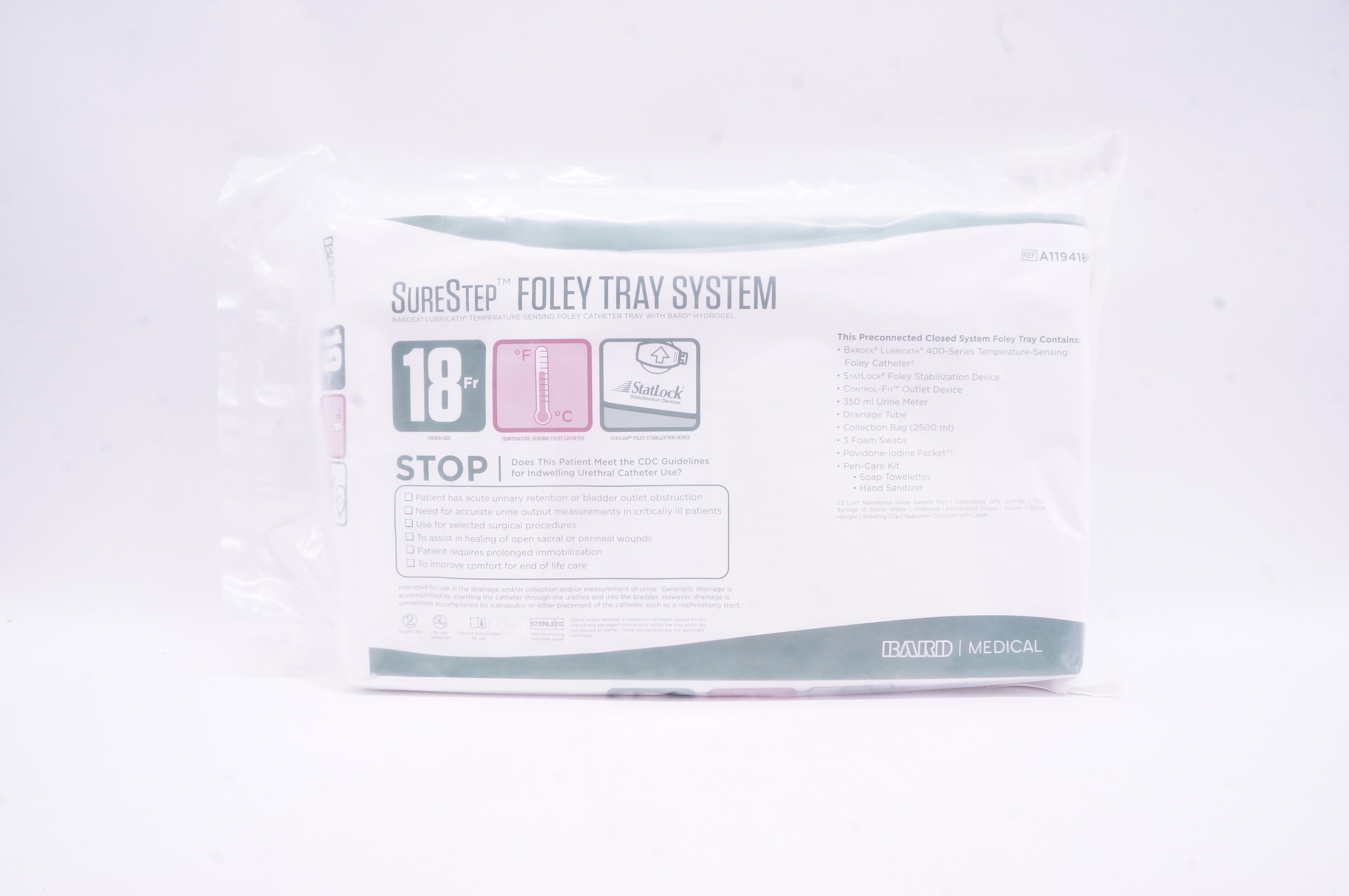 Bard A119418M SureStep Foley Tray System 18Fr (x)