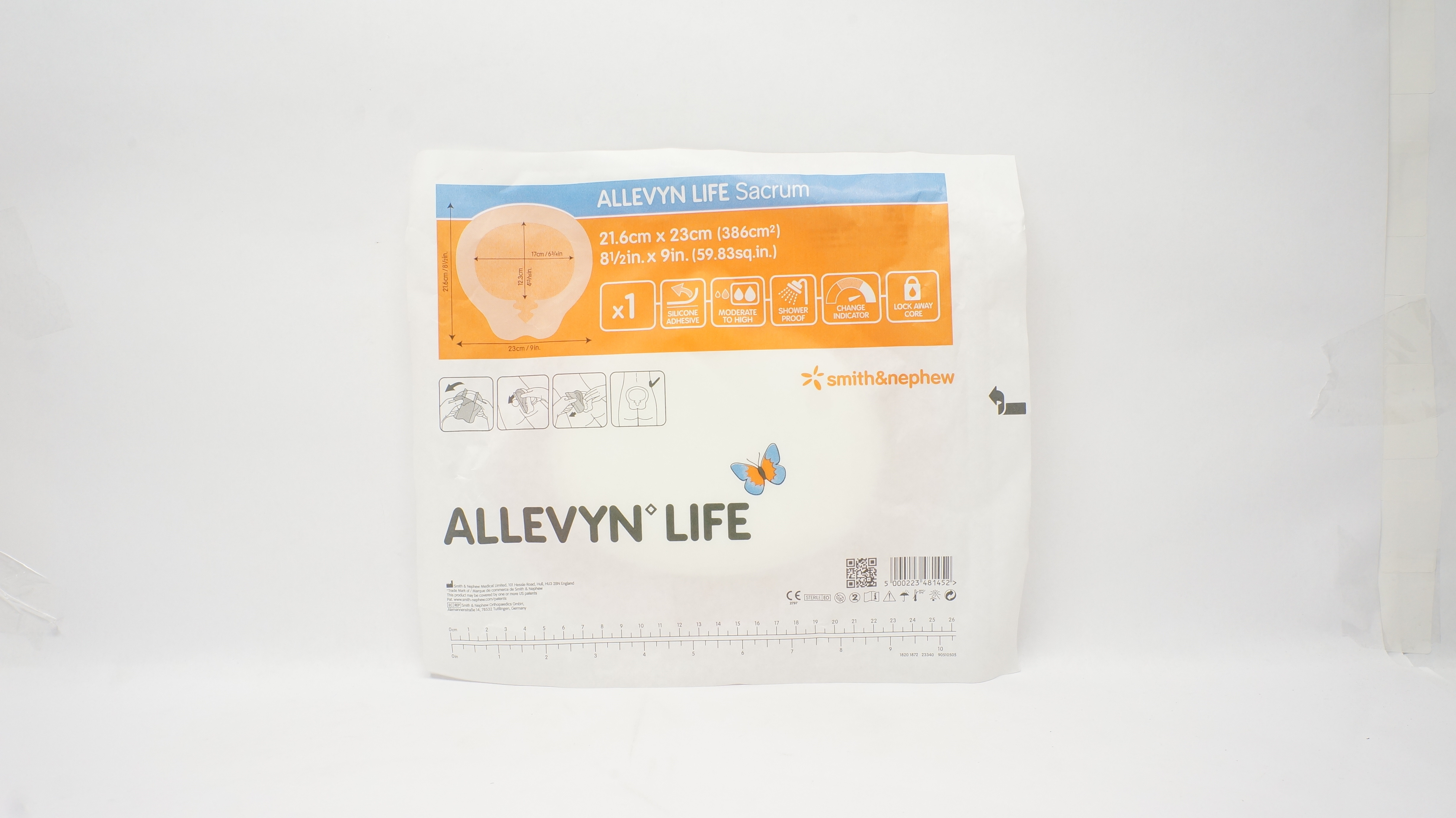 Smith&Nephew 66801307 Allevyn Life Sacrum 8-1/2inch x 9inch