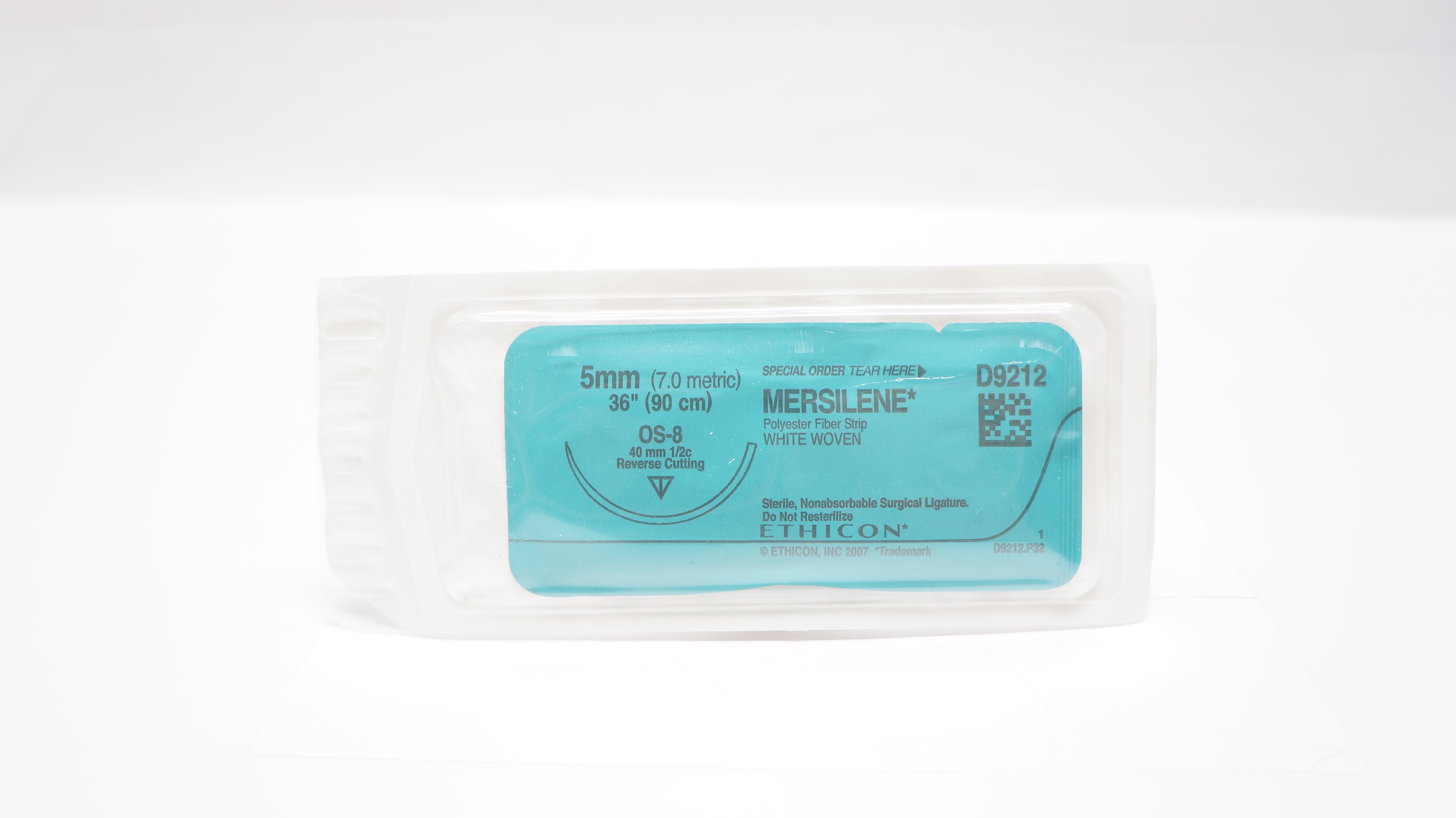 Ethicon D9212 5 MERSILENE Fiber Strip, OS-8, 1/2c 40mm Reverse Cutting 36inch(x)