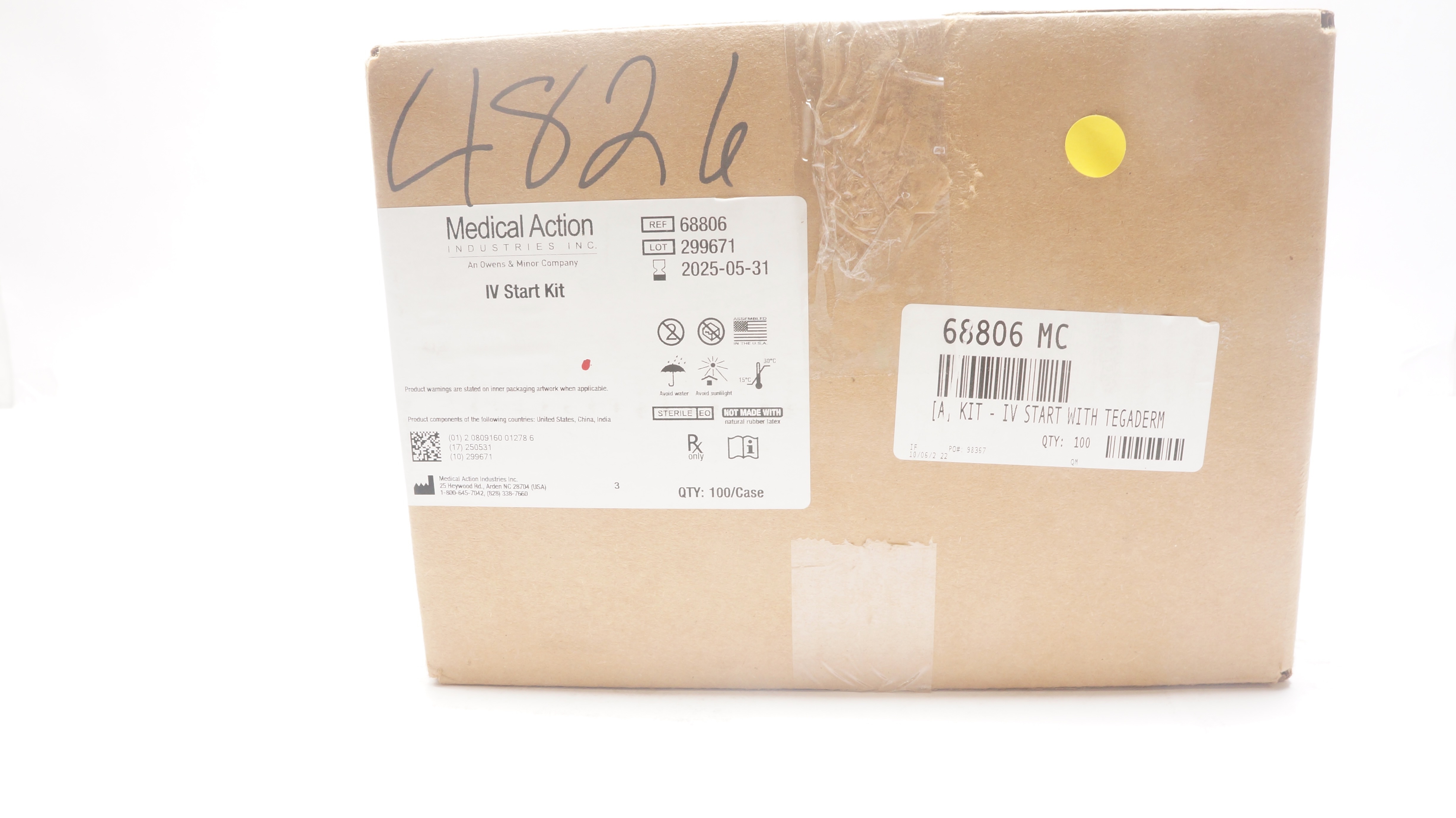 Medical Action 68806 IV Start Kit - Case of 100