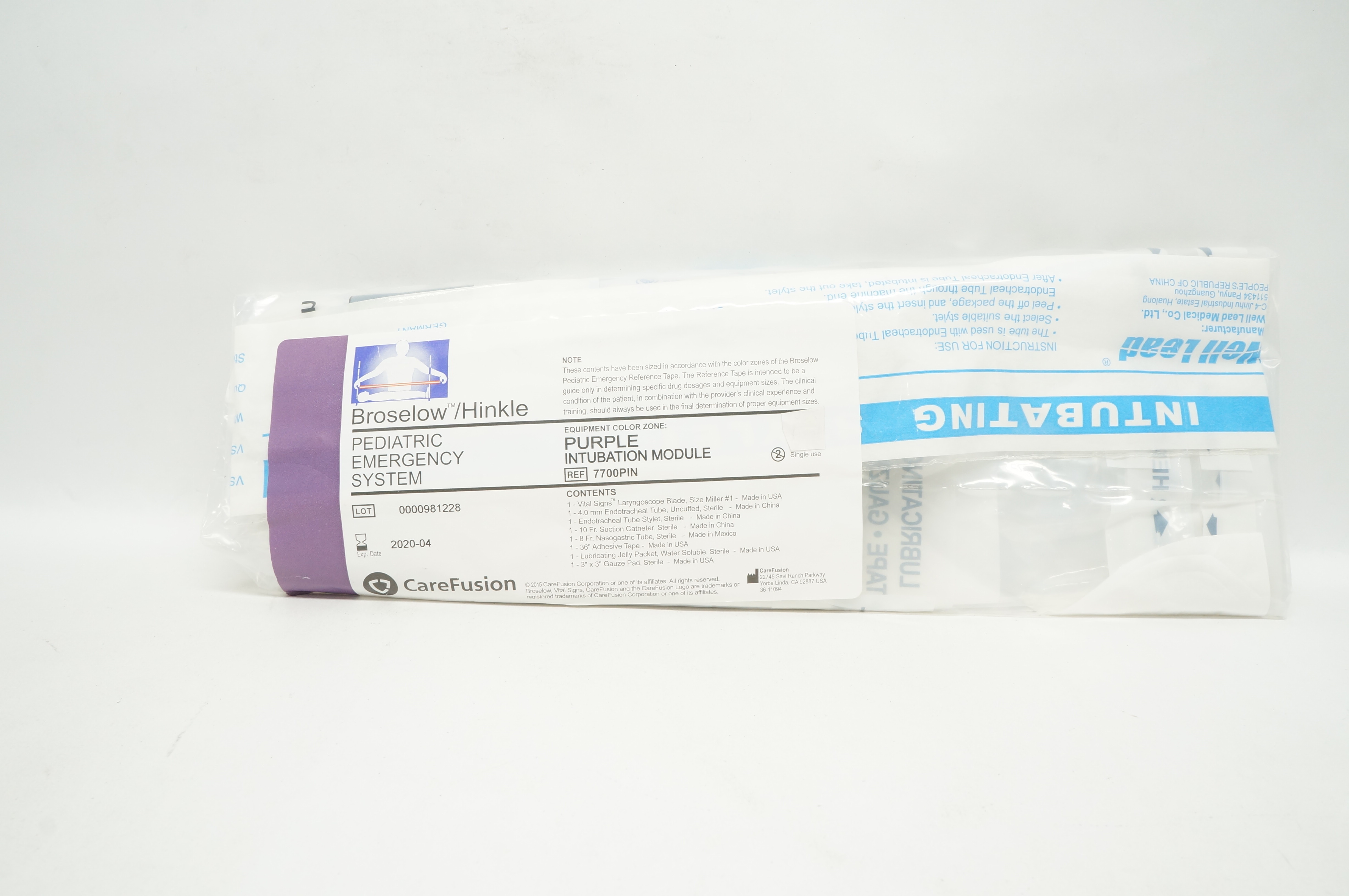 CareFusion 7700PIN Broselow Hinkle Pediatric Emergency System (x)