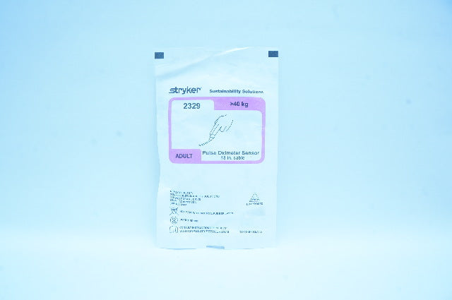 Stryker 2329 Adult Pulse Oximeter Sensor > 40kg, 18inch Cable