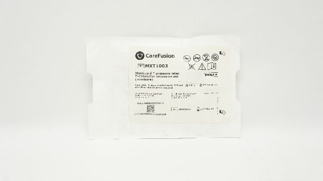 CareFusion MXT1003 MaxGuard Pressure Rated T-Connector Extension Set 0.8mlx6inch