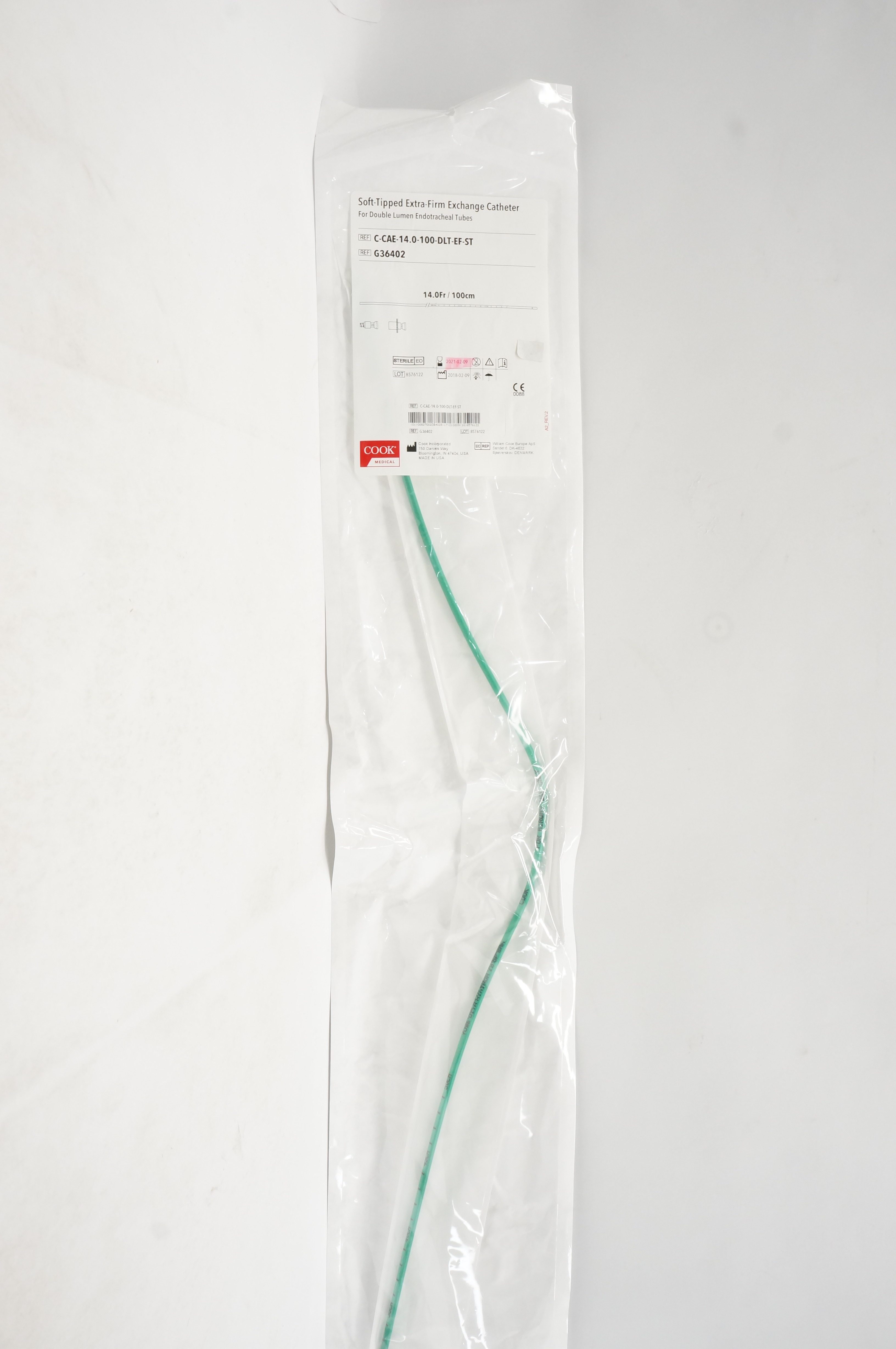 Cook Medical G36402 Soft-Tipped Extra-Firm Exchange Cath. 14Fr. (x)