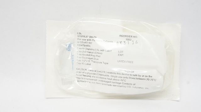LSL Healthcare 3562 IV Start Kit, Sterile