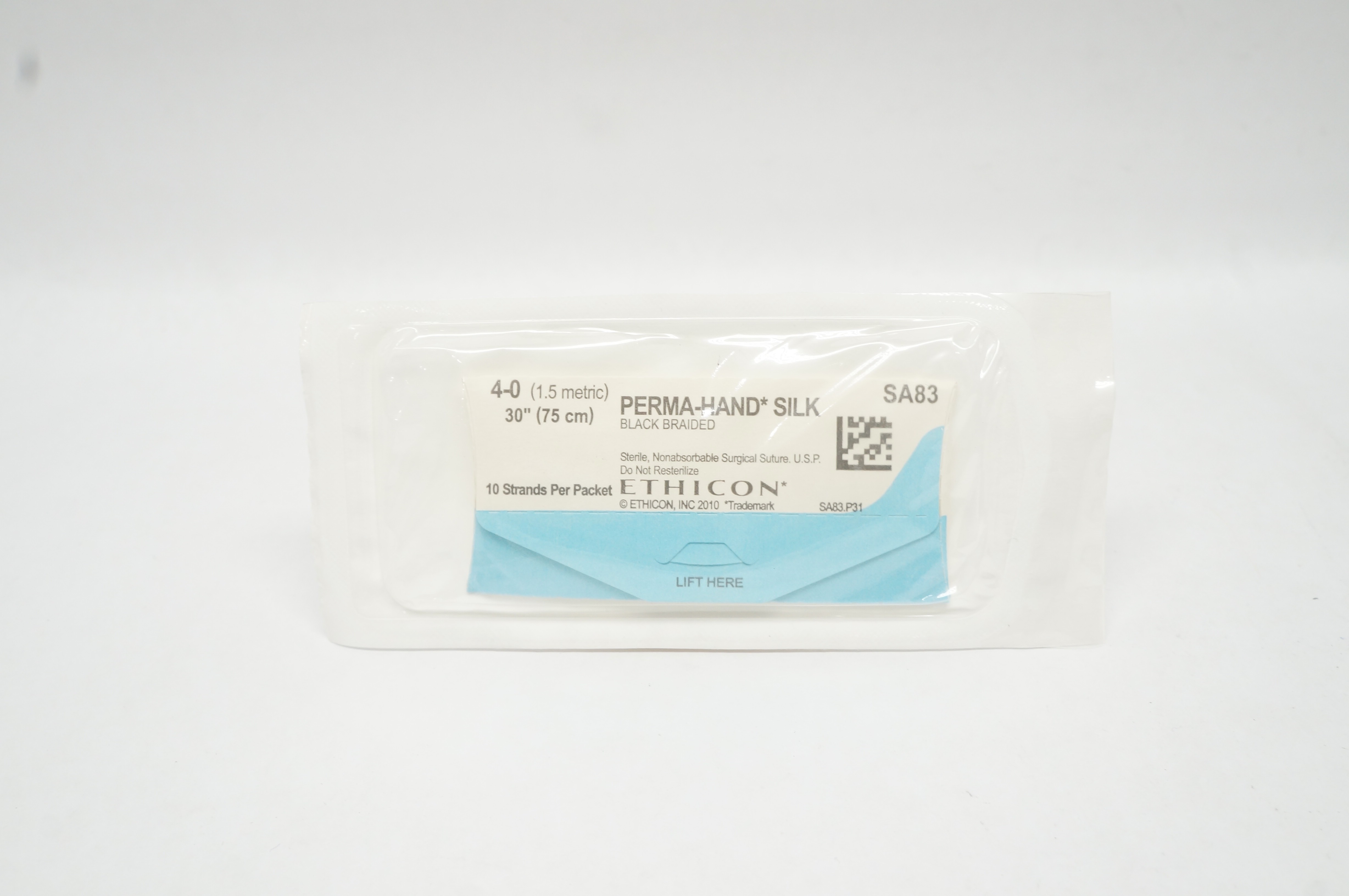 Ethicon SA83 4-0 Perma-Hand Silk Black Braided Surgical Stre 30inch (x)