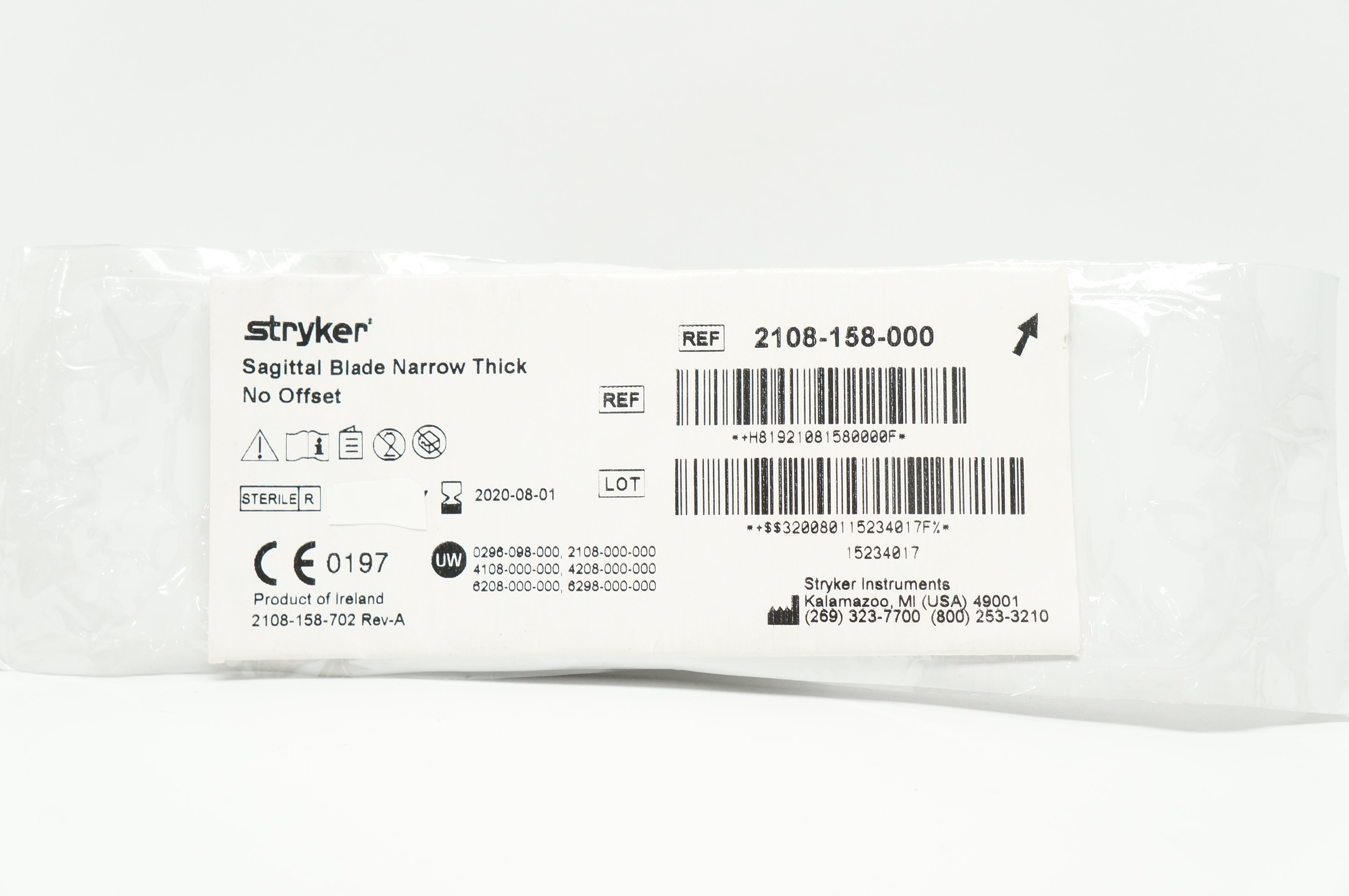 Stryker 2108158000 Sagittal Blade Narrow Thick (x)