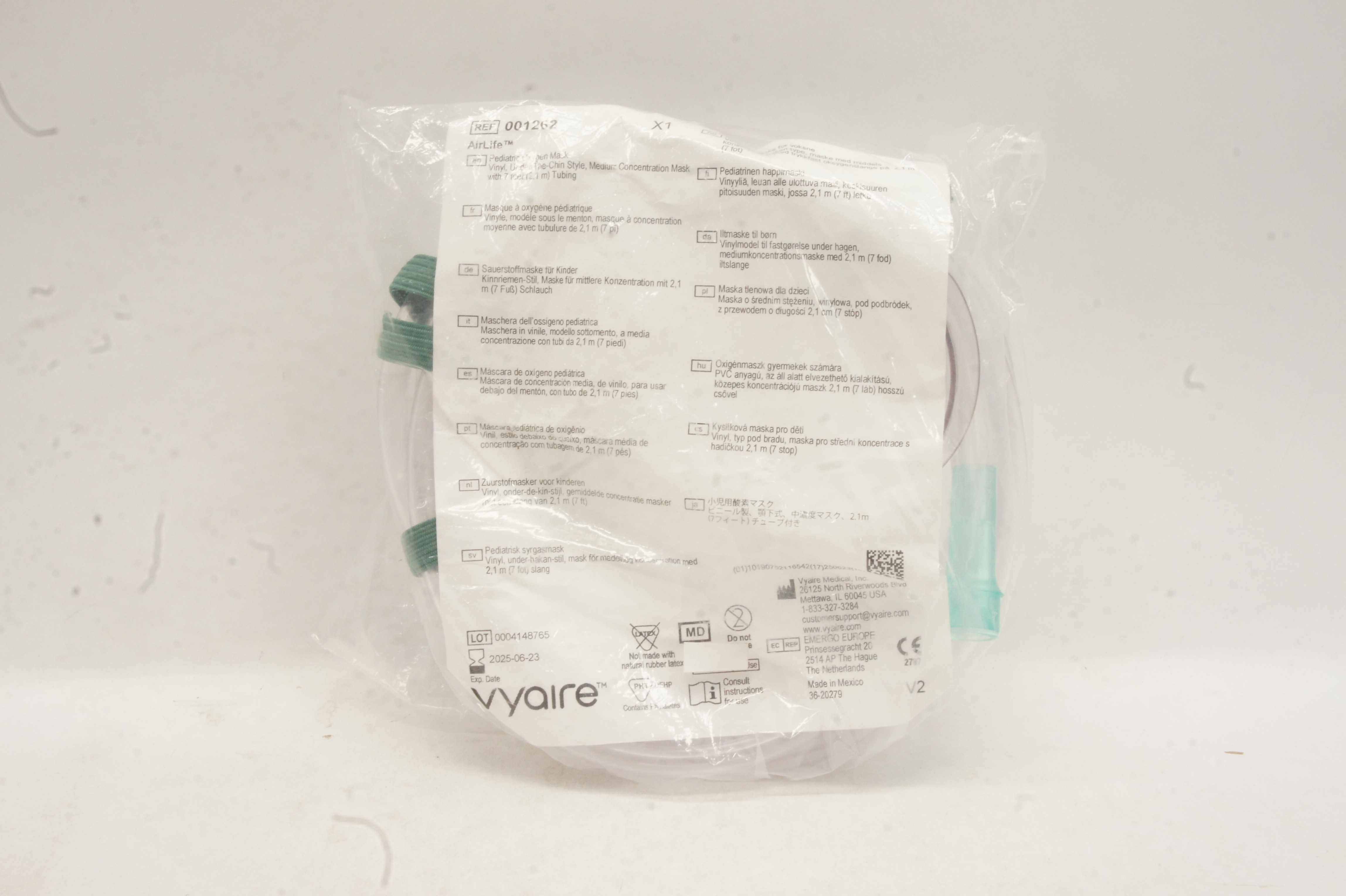Vyaire 001262 AirLife Pediatric Oxygen Mask