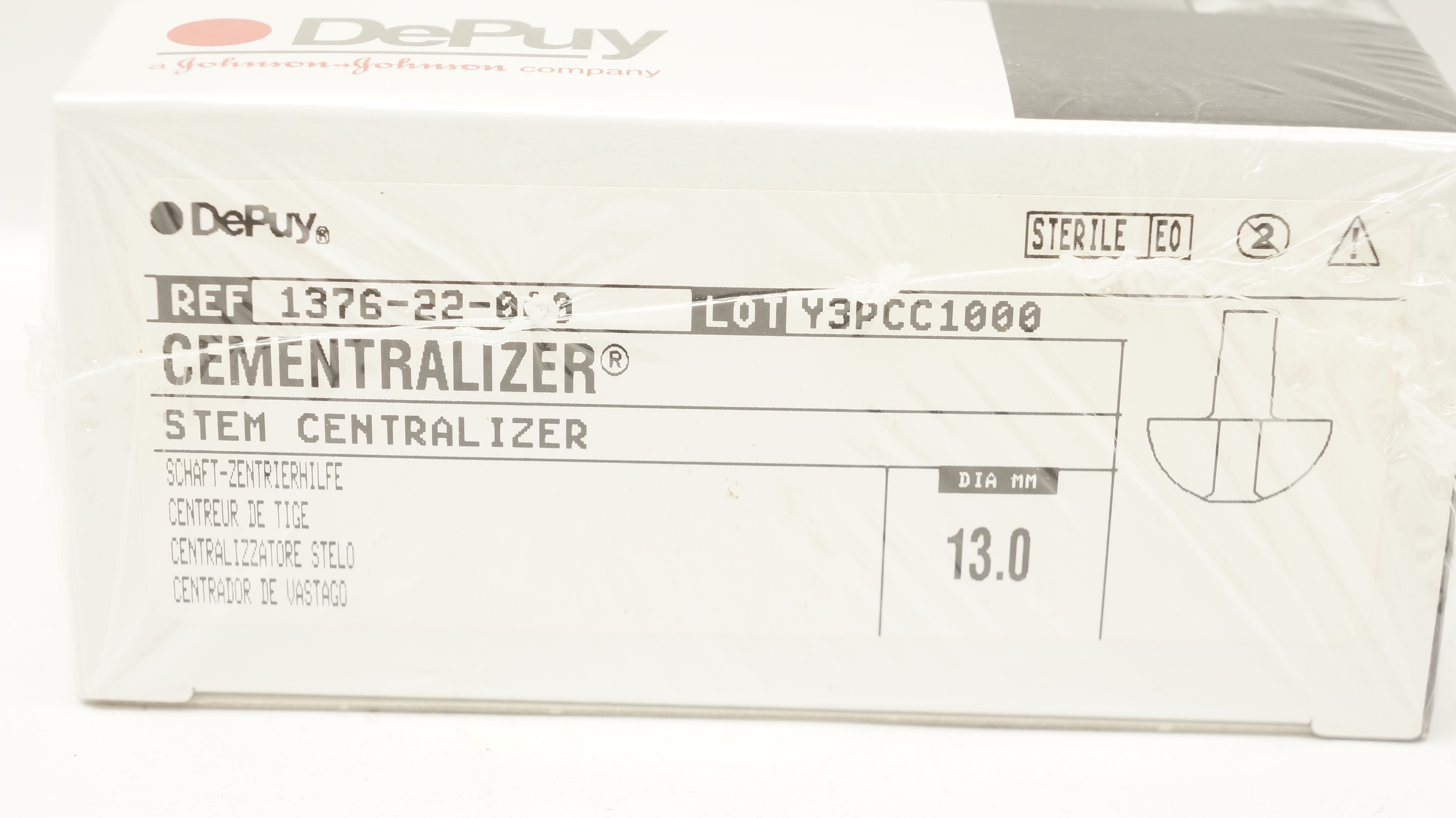 DePuy 1376-22-060 Cementralizer Stem Centralizer 13.0mm